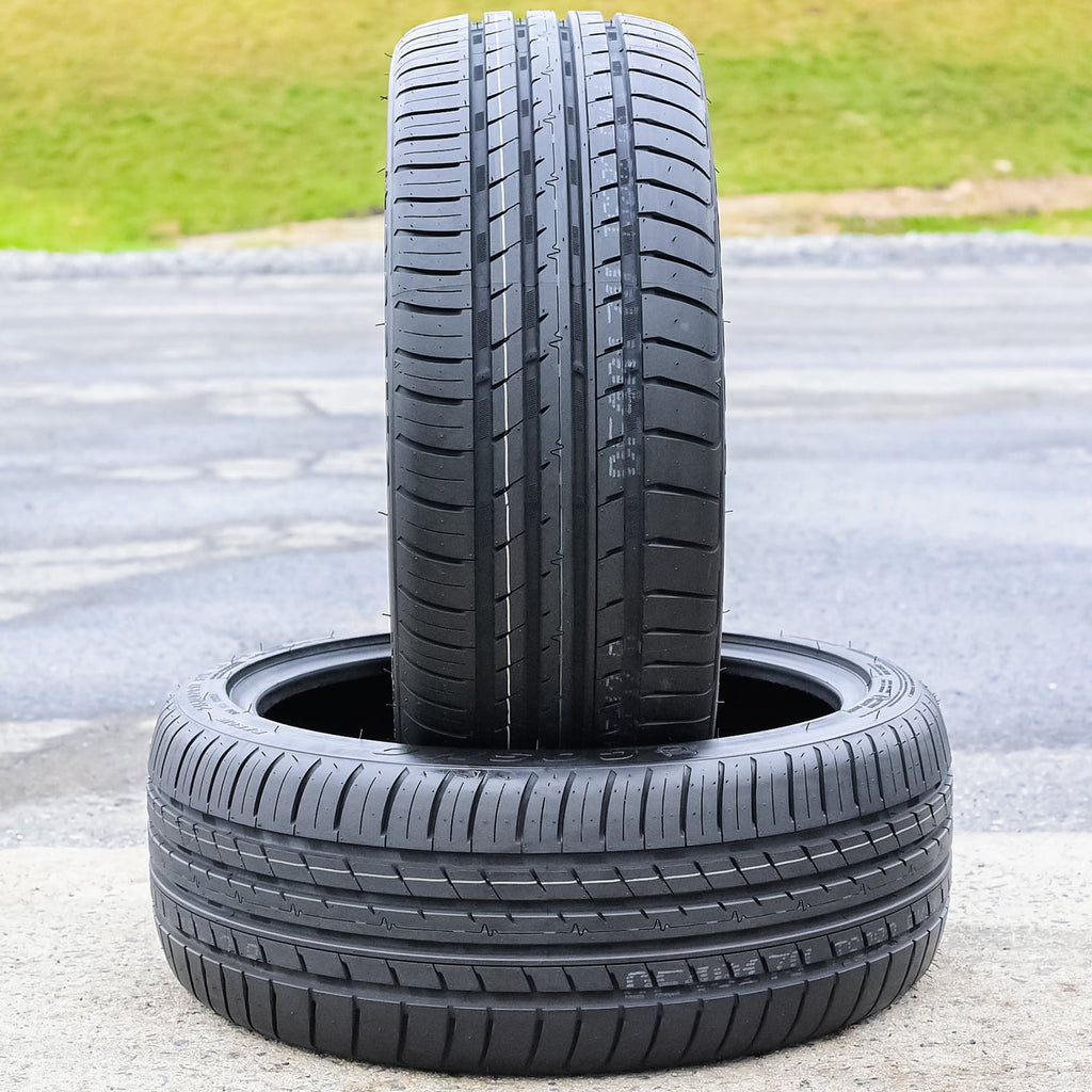 Pair of 2 (TWO) Cosmo MuchoMacho 245/40R17 ZR 95W XL A/S High Performance All Season Tires Fits: 1990-92 Ferrari F40 Base