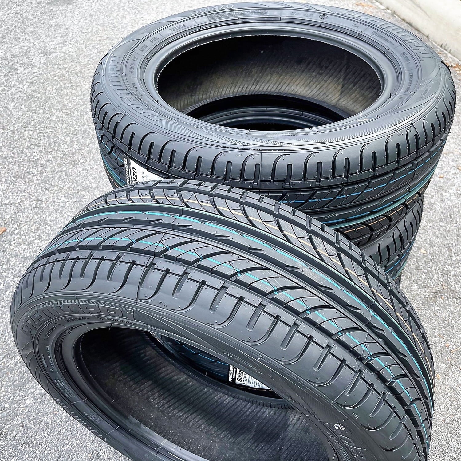 Pair of 2 (TWO) Premiorri Solazo 205/55R16 91V Performance Tires Fits: 2012-13 Honda Civic EX-L, 2014-15 Honda Civic EX