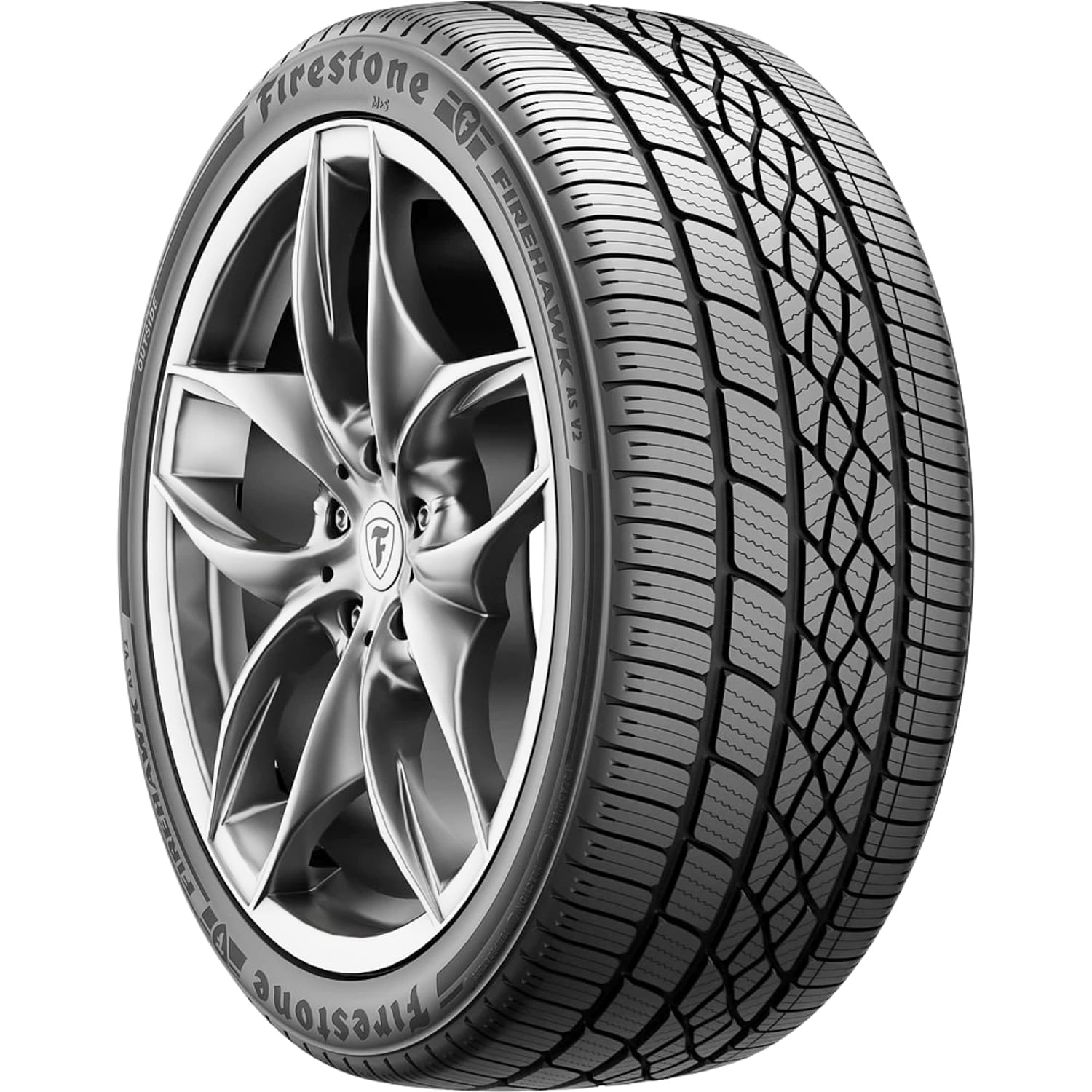 Firestone FireHawk A/S V2 All Season 245/45R19 98W Passenger Tire Fits: 2010-14 Ford Mustang GT, 2014-16 Chevrolet Impala LTZ