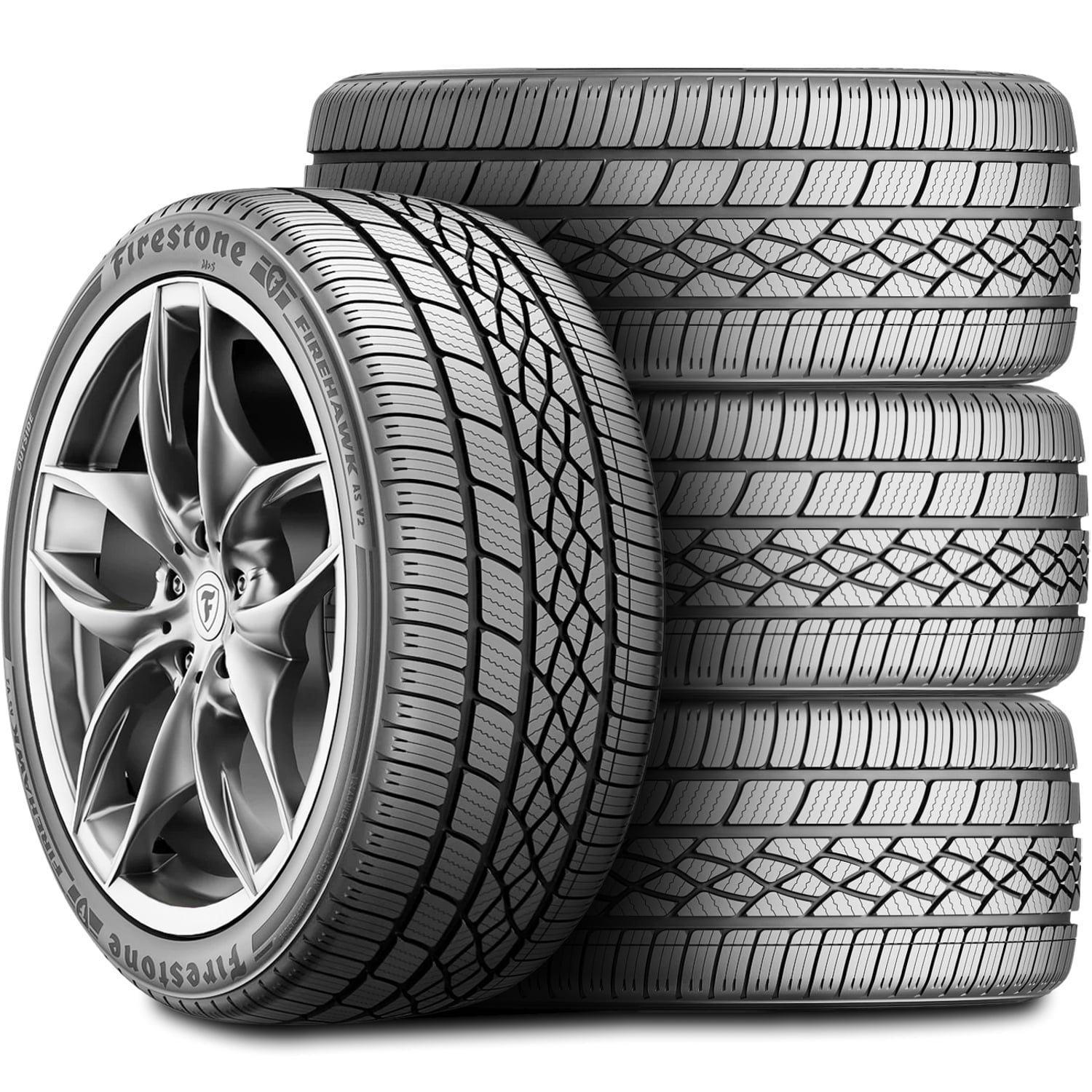 Firestone FireHawk A/S V2 All Season 245/45R19 98W Passenger Tire Fits: 2010-14 Ford Mustang GT, 2014-16 Chevrolet Impala LTZ