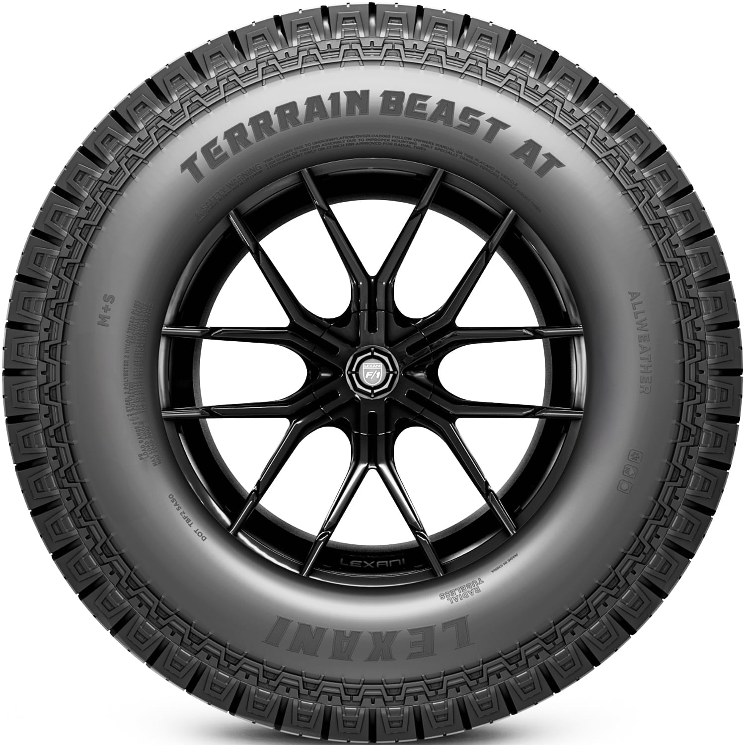 Lexani Terrain Beast AT 255/70R15 108S BSW Fits: 1975-76 Chevrolet Corvette Stingray, 1992-94 Dodge B250 Base