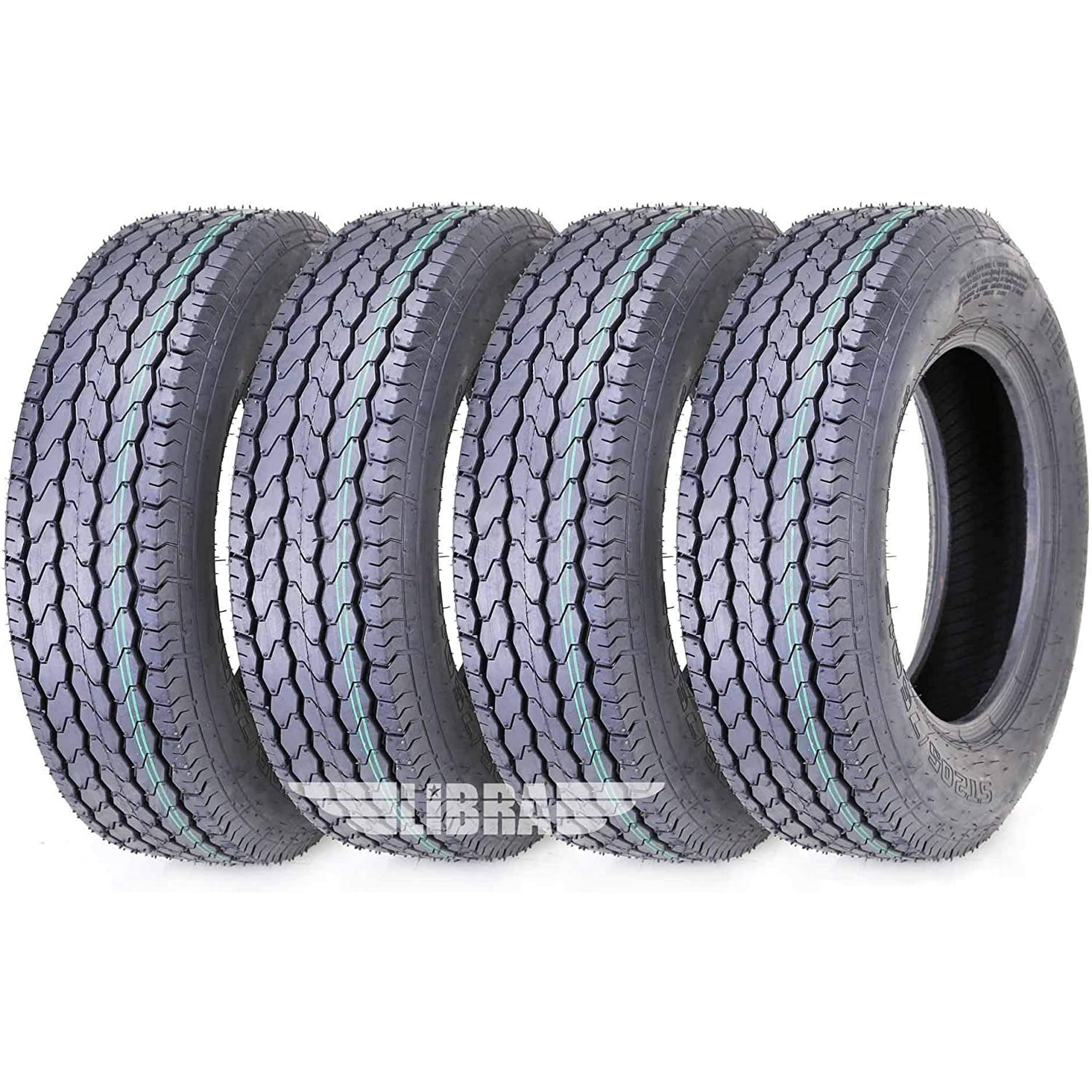 Free Country ST 205/75D15 6 PR Load Range C Trailer Tires- 11021, Set of 4