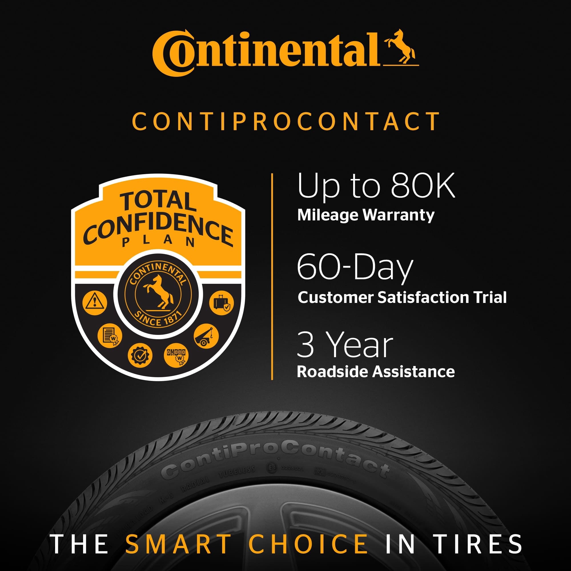 Continental ContiProContact All Season 245/45R18 100H XL Passenger Tire