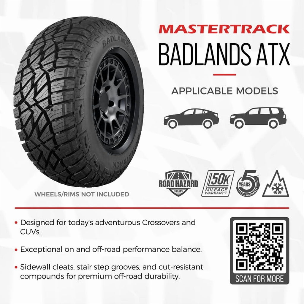 Mastertrack Badlands ATX 225/65R17 102H All Terrain SUV/CUV Tire