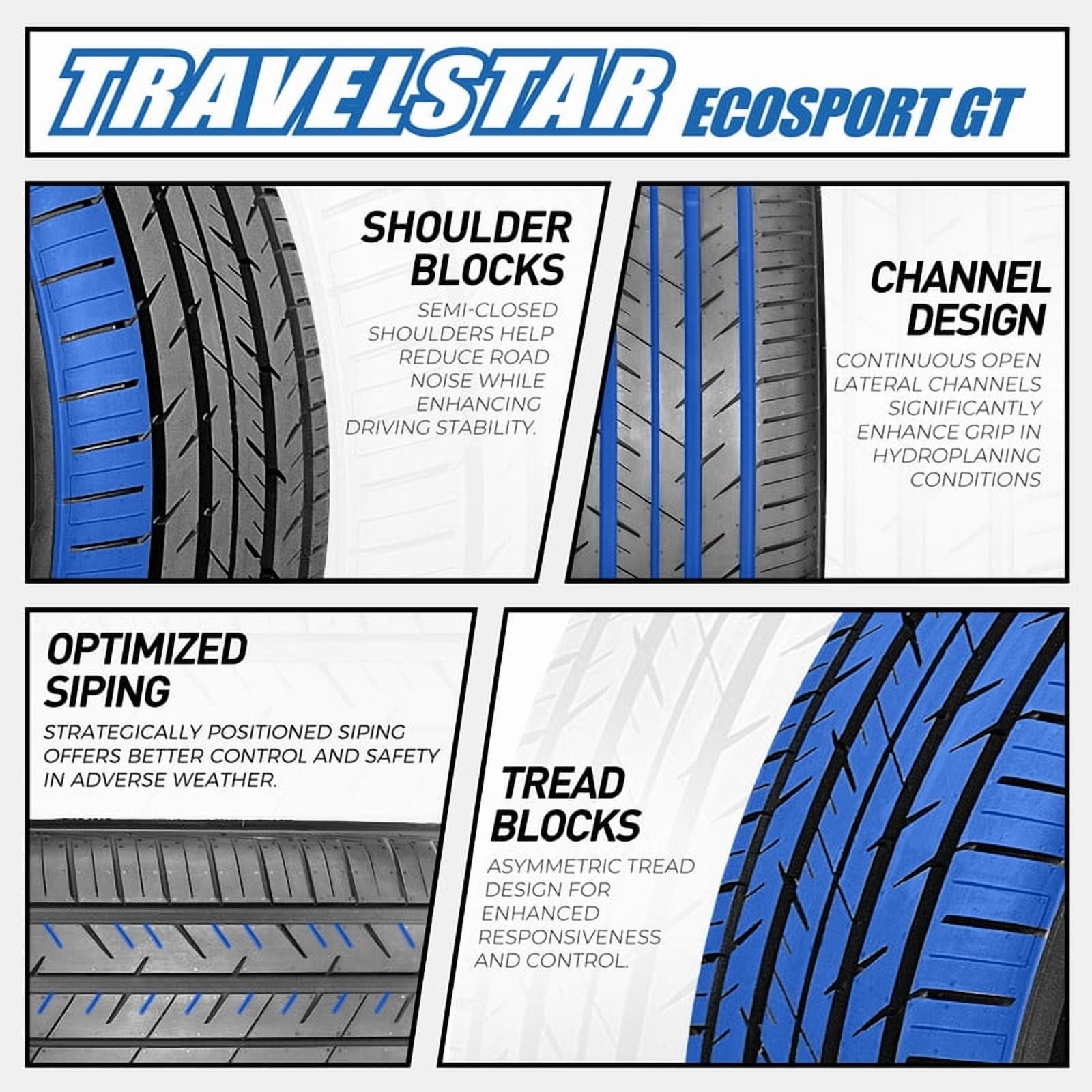Travelstar Ecosport GT 305/40R22 114V High Performance All Season Passenger Tire 305/40/22(Tire Only)