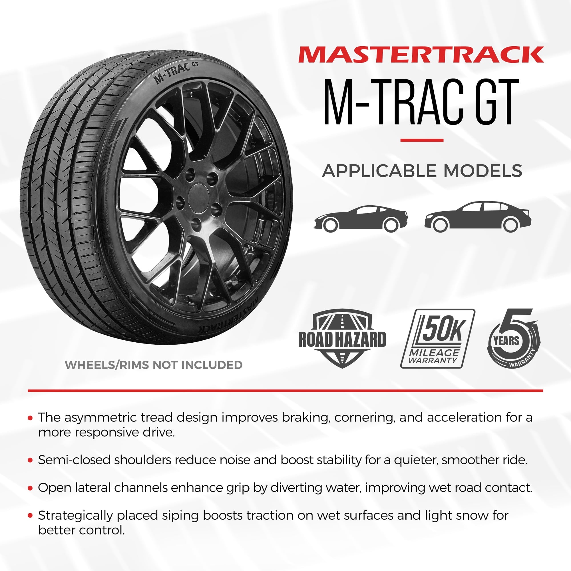 Mastertrack M-TRAC GT Ultra High-Performance 255/40ZR20 101W XL Passenger Tire 255/40/20(Tire Only)