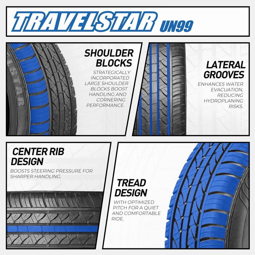 Travelstar UN99 All Season 225/50R16 225/50/16 92V Passenger Tire(No Rim)