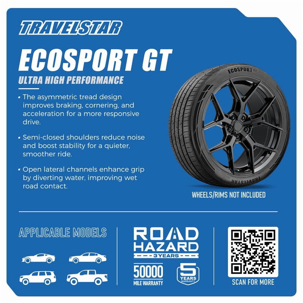 Travelstar Ecosport GT All Season 245/50R20 245/50/20 102V High Performance Passenger Tire(No Rim)