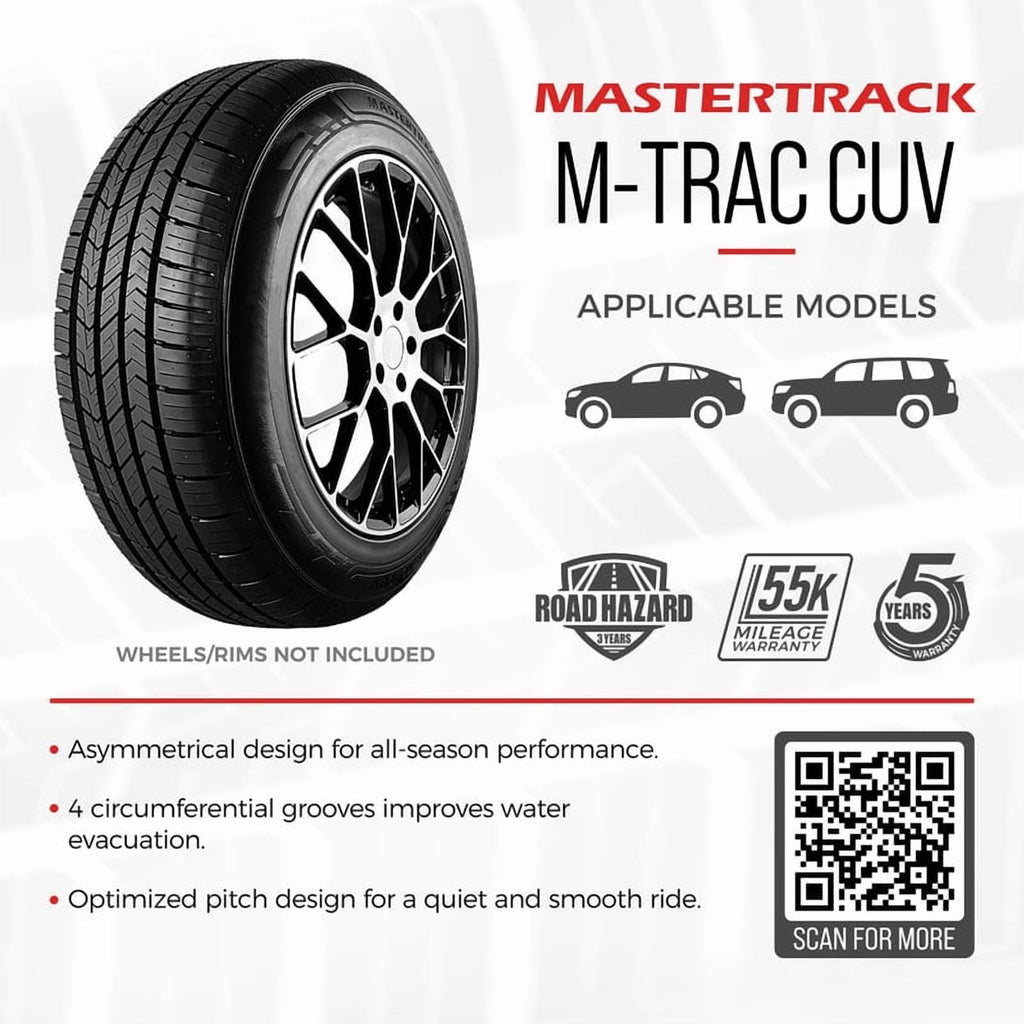 Mastertrack M-TRAC CUV All Season 255/55R20 255/55 R20 107H Crossover CUV/SUV Tires (No Wheels)