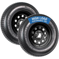 eCustomrim 2-Pack Trailer Tire Rim ST205/75D15 Load C 15 Inch 5 Lug Black Wheel