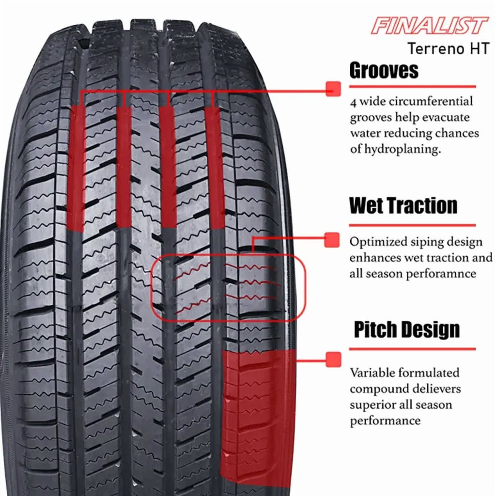 Finalist Terreno H/T 265/60 R18 110H SUV All Season Highway Terrain Tire 265/60/18 (Tire Only)