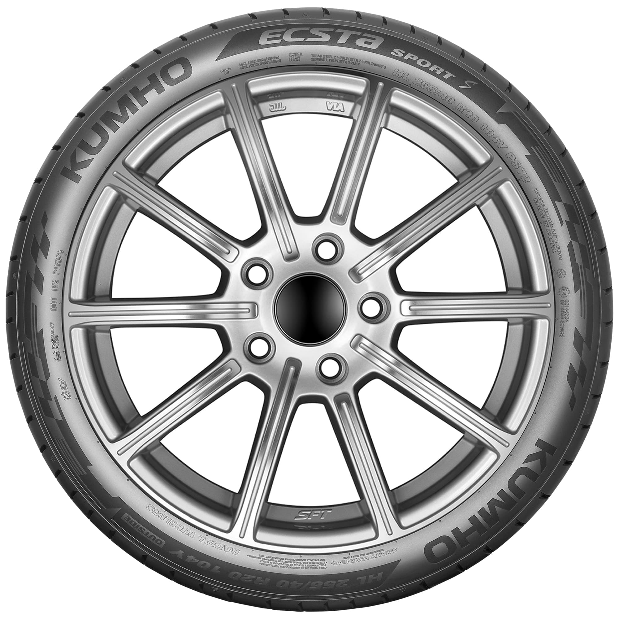 Kumho Tire Kumho Ecsta Sport S PS72 Performance 275/40R20 (106Y) XL Passenger Tire
