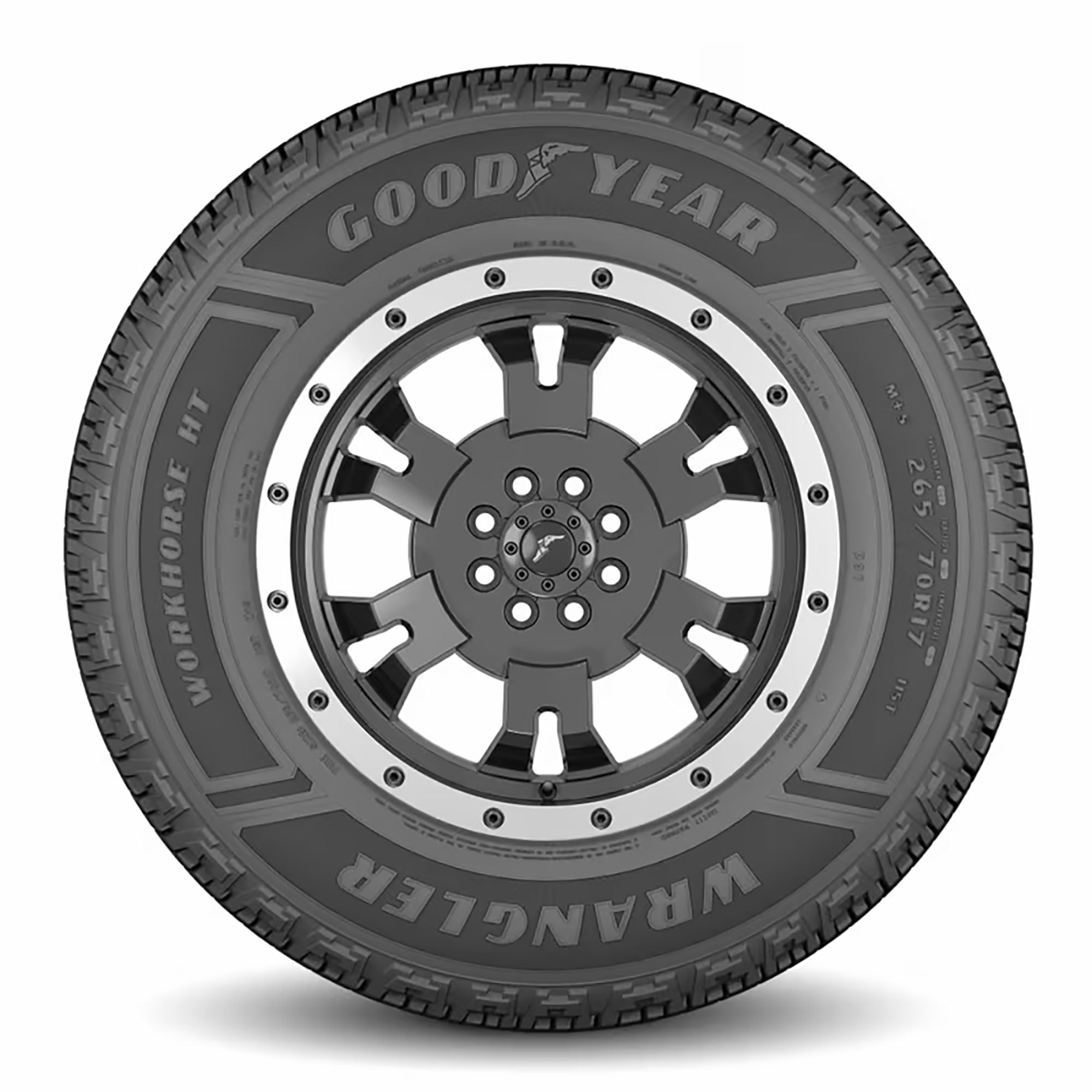 Goodyear Wrangler Workhorse HT LT235/80R17 120R All-Season Tire Fits: 2011-18 Chevrolet Silverado 3500 HD LTZ, 2011-13 Ram 3500 Laramie Longhorn