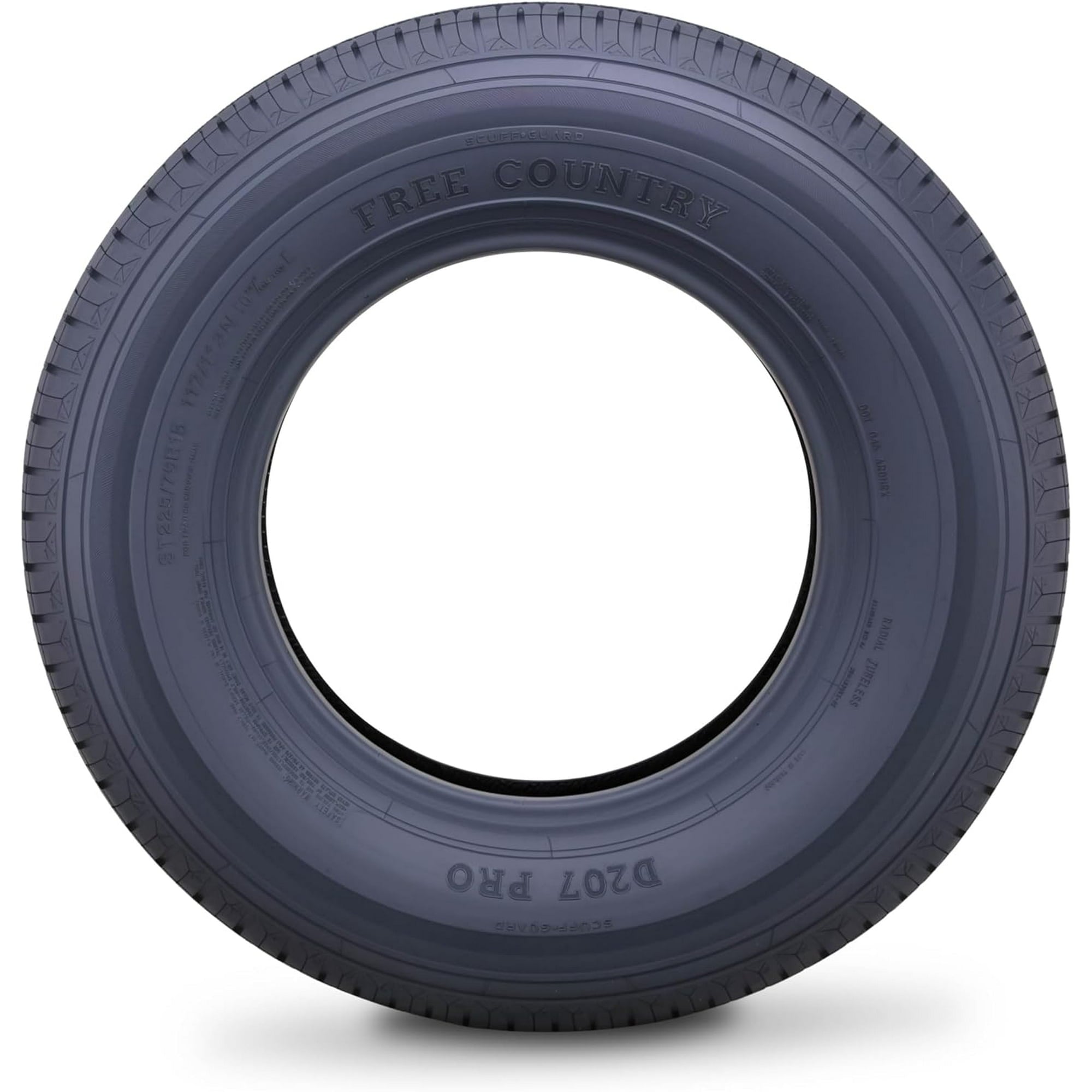 Free Country New PremiumST225/75R15 10 Ply Load Range E w/Featured Side Scuff Guard Trailer Radial Tires, Set of 4