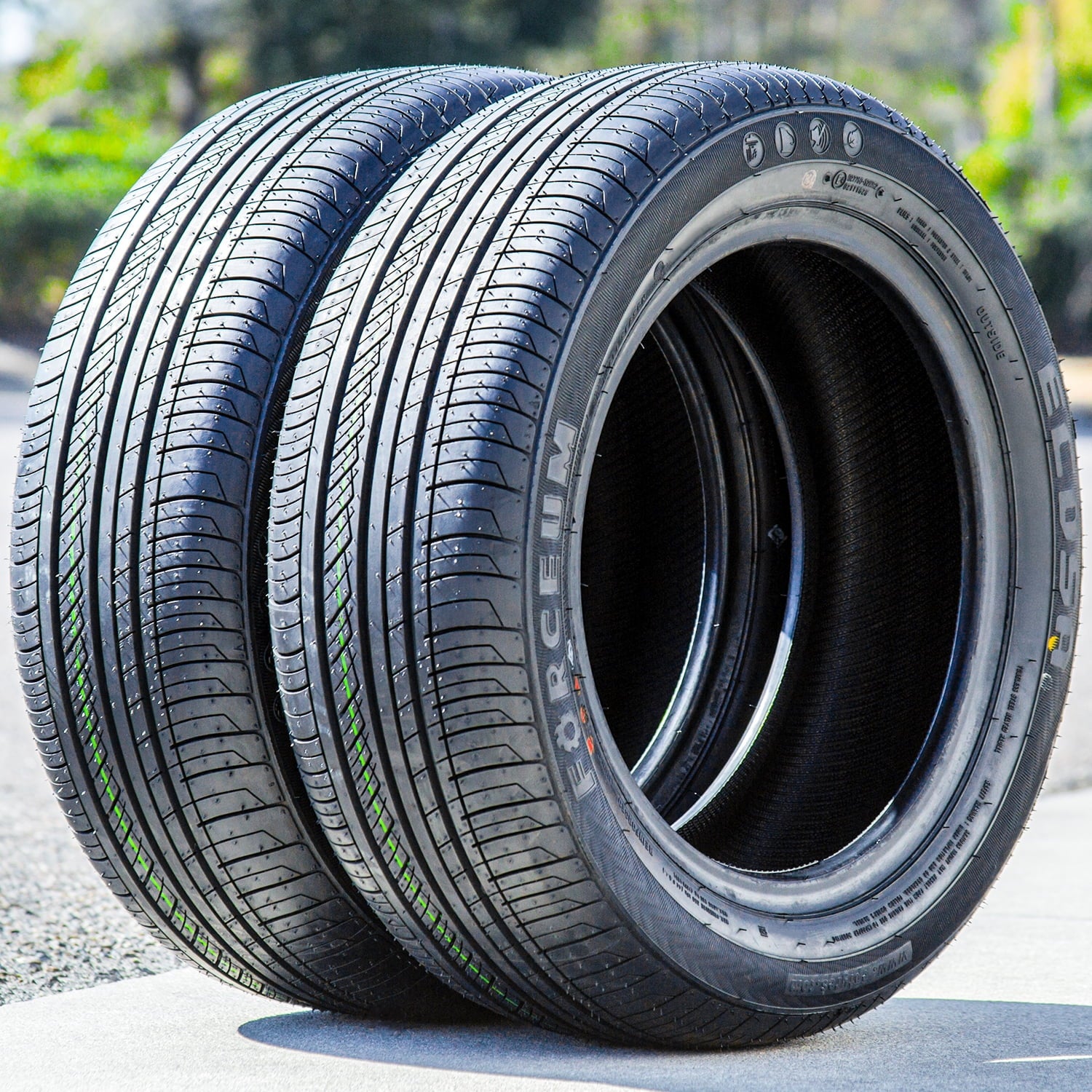 Pair of 2 (TWO) Forceum Ecosa 195/60R16 89V A/S All Season Tires Fits: 2008-14 Scion xD Base