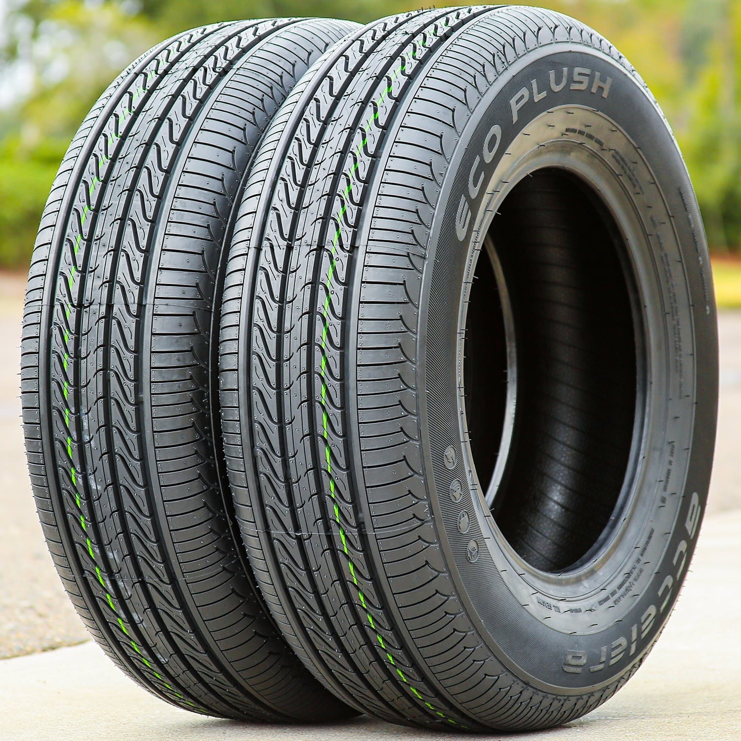 Pair of 2 (TWO) Accelera Eco Plush 195/70R14 91H A/S All Season Tires Fits: 1992-95 Toyota Camry XLE, 1995-99 Chrysler Sebring LX