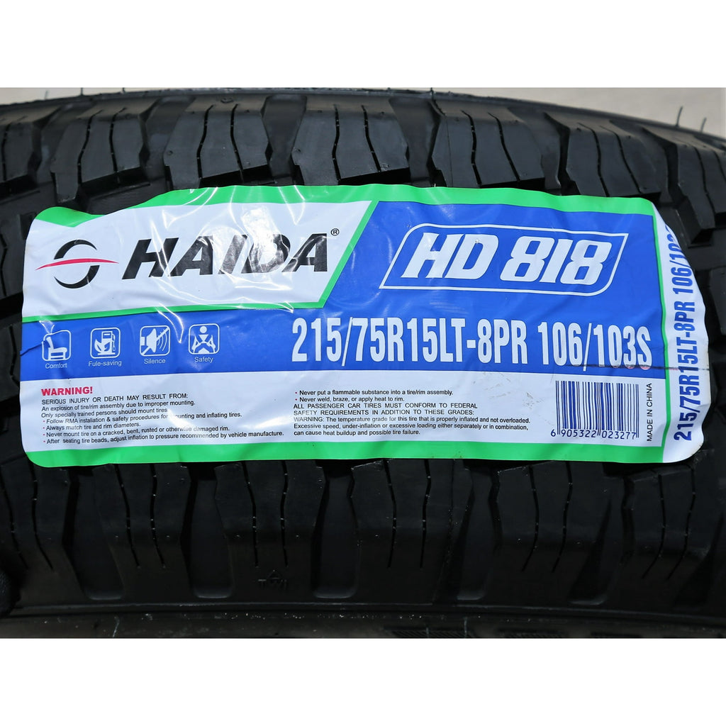 Haida Puma HD818 LT 215/75R15 Load D 8 Ply MT M/T Mud Tire Fits: 1995 Jeep Wrangler Rio Grande, 1997-2001 Jeep Wrangler Sport
