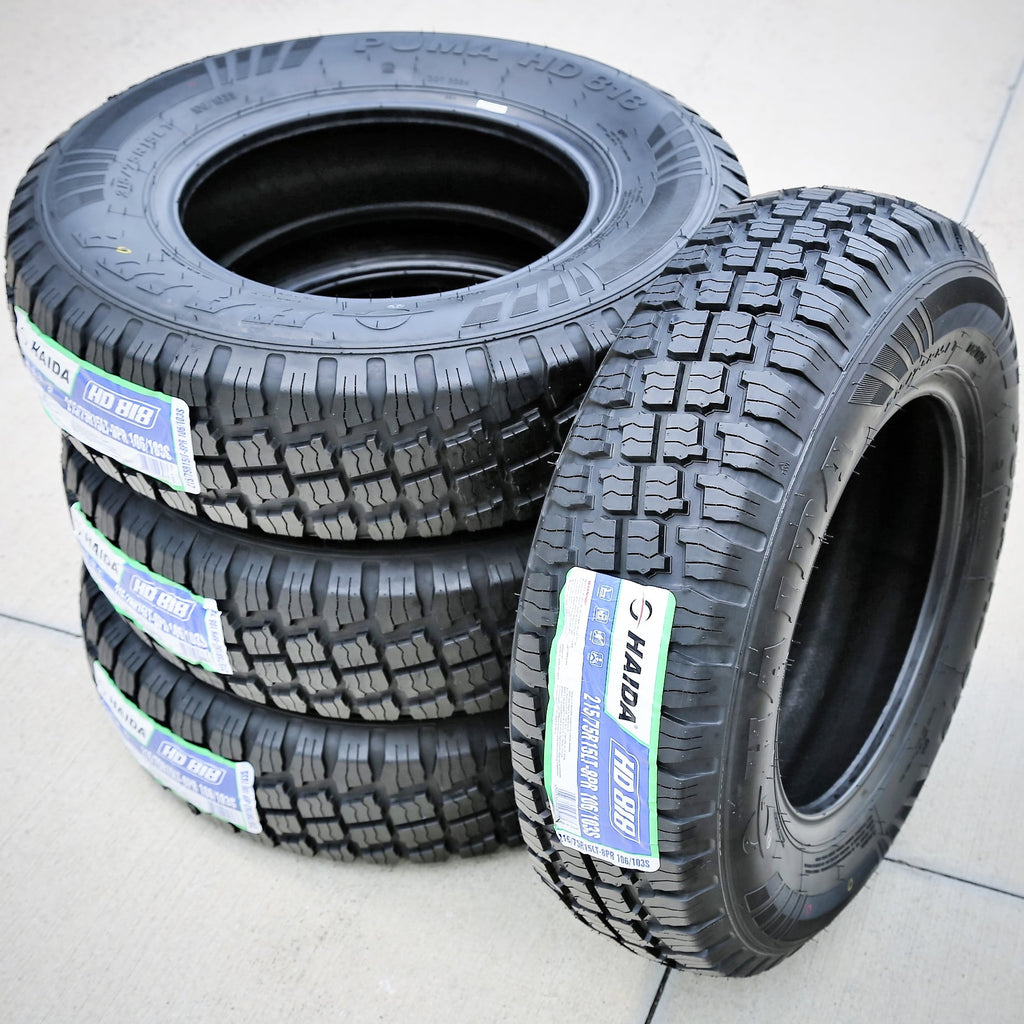 Haida Puma HD818 LT 215/75R15 Load D 8 Ply MT M/T Mud Tire Fits: 1995 Jeep Wrangler Rio Grande, 1997-2001 Jeep Wrangler Sport