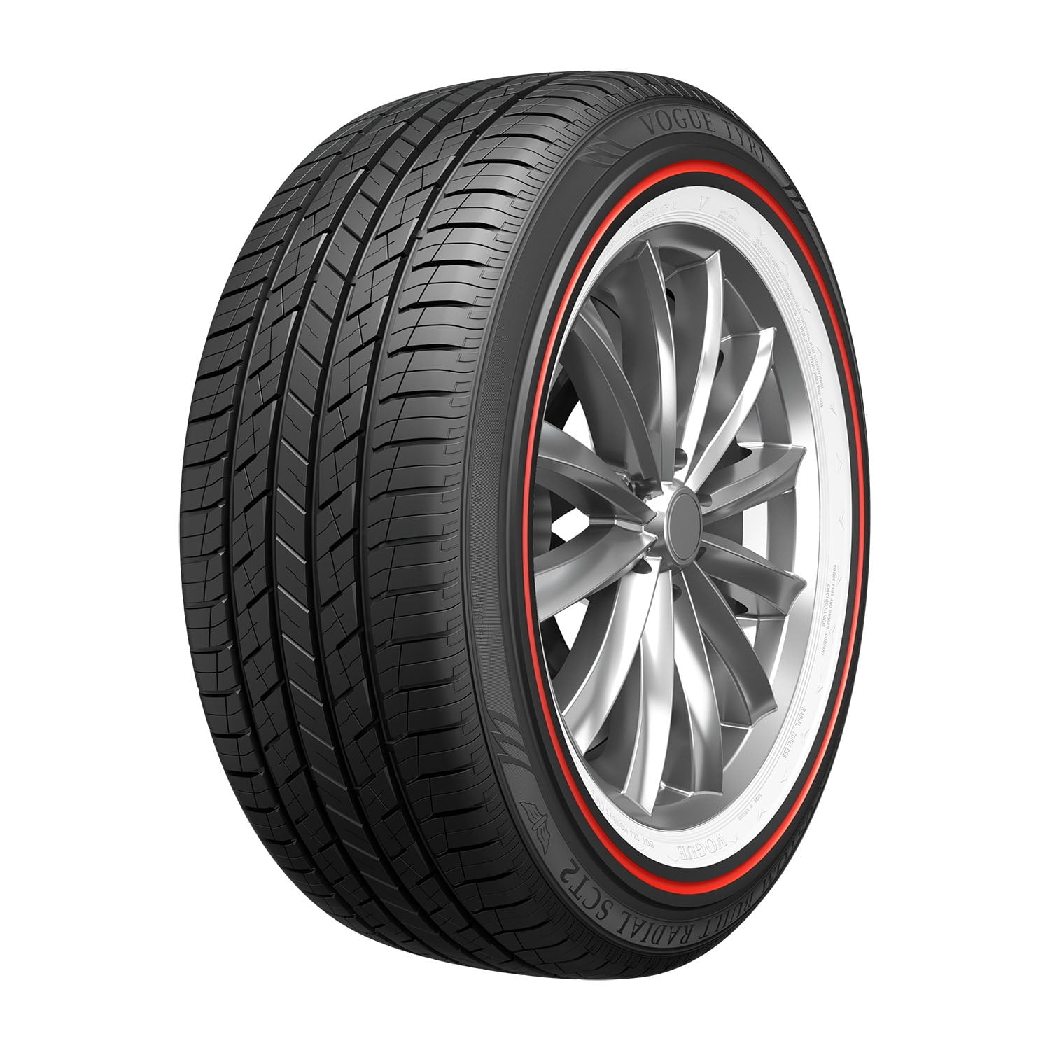 Vogue Custom Built Radial SCT2 Red Stripe All Season 285/45R22 114H XL Passenger Tire