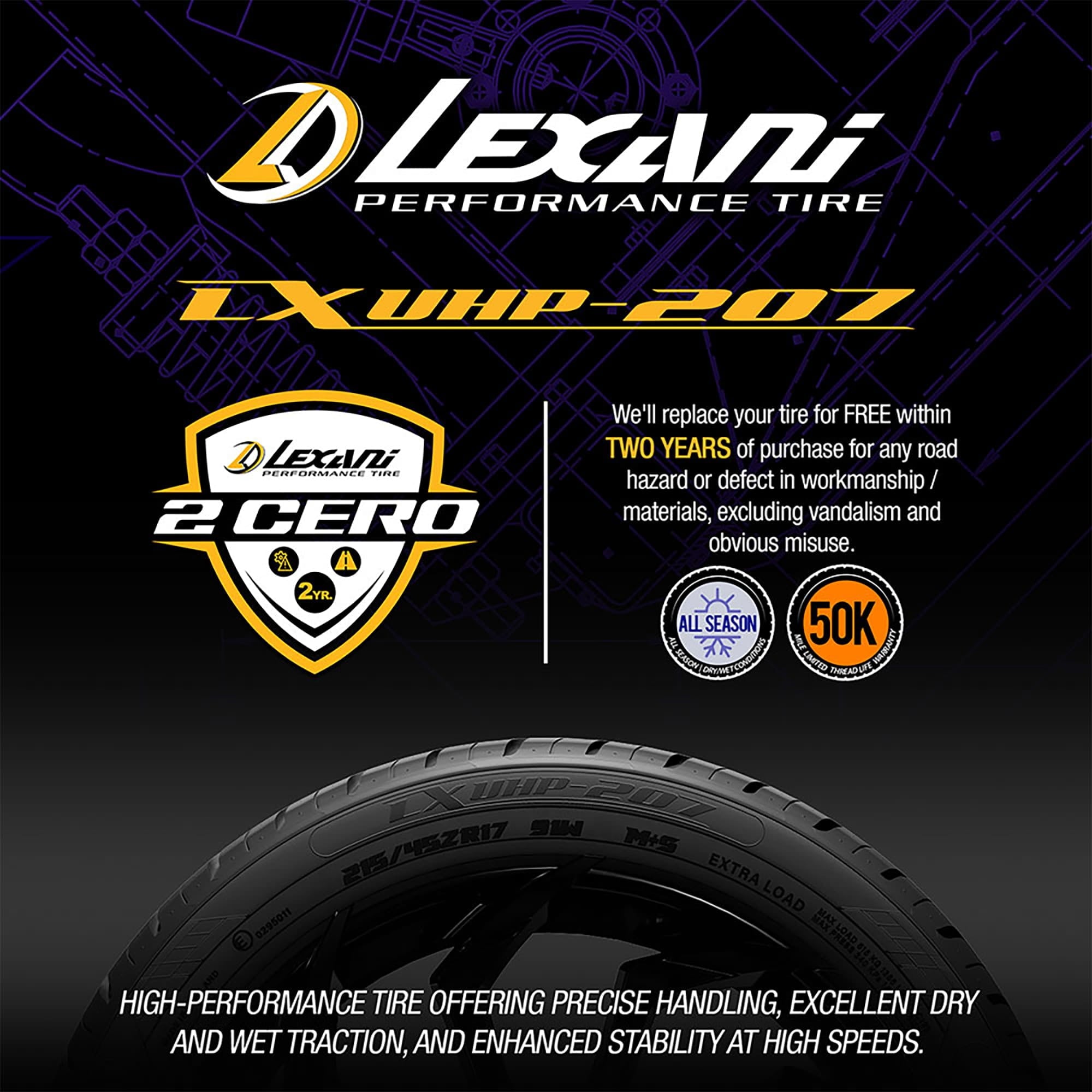 Lexani LXUHP-207 UHP All Season 235/45ZR17 97W XL Passenger Tire