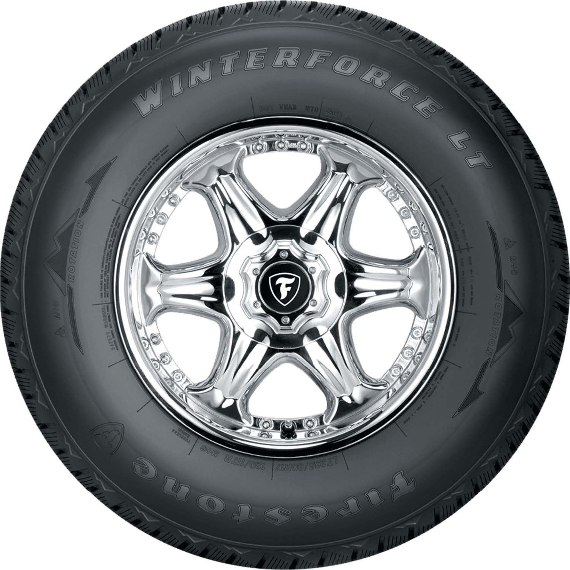 Firestone Winterforce LT Winter LT275/65R18 123/120R E Light Truck Tire Fits: 2019-23 Chevrolet Silverado 1500 LT Trail Boss, 2019-21 GMC Sierra 1500 AT4