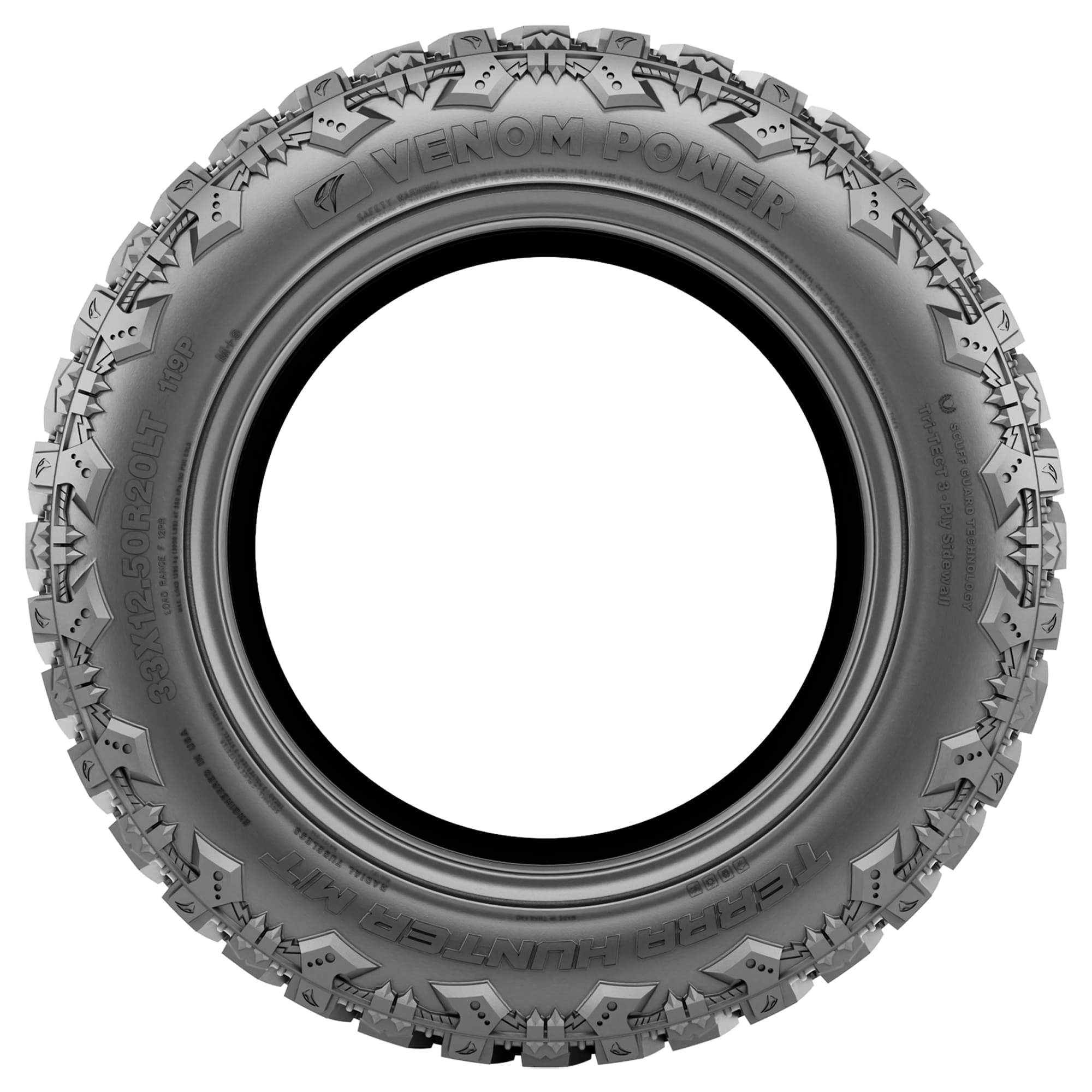Venom Power Terra Hunter M/T Mud Terrain LT33X12.50R20 114Q E Light Truck Tire