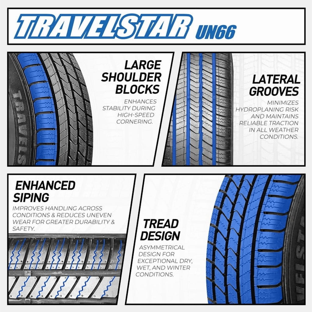Travelstar UN66 285/45R22 114H XL High Performance All Season Crossover CUV/SUV Tire 285/45/22(Tire Only)