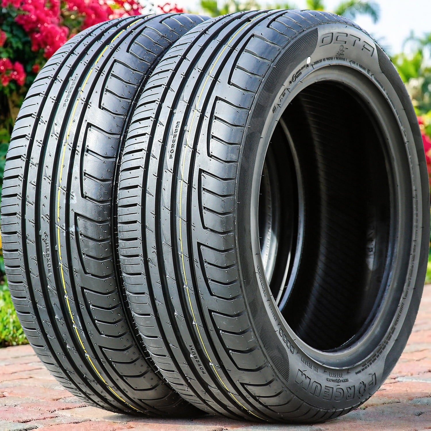 Pair of 2 (TWO) Forceum Octa 205/50ZR16 91W XL A/S High Performance Tires Fits: 2010-11 Ford Focus SEL, 2005-06 Ford Focus ZX4 ST