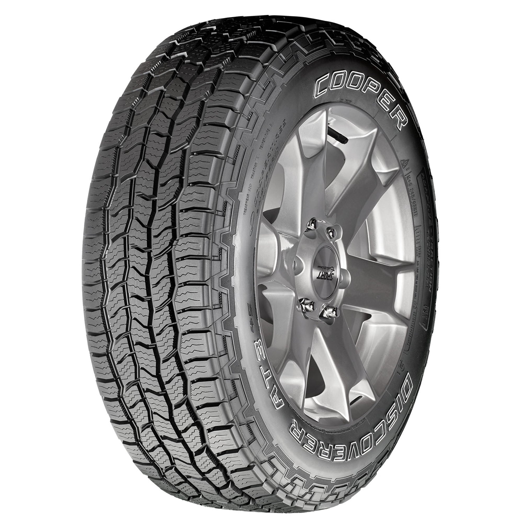 Cooper Discoverer AT3 4S All-Terrain Tire - 265/70R17 115T Fits: 2014-18 Chevrolet Silverado 1500 WT, 2010-21 GMC Sierra 1500 SLE