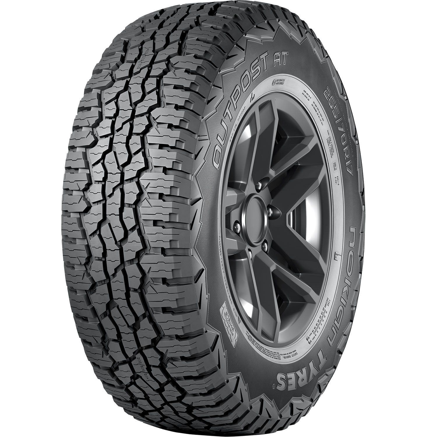 Nokian Outpost AT All Terrain LT275/65R20 126/123S E Light Truck Tire Fits: 2020-23 GMC Sierra 2500 HD AT4, 2011-22 Ford F-250 Super Duty Lariat