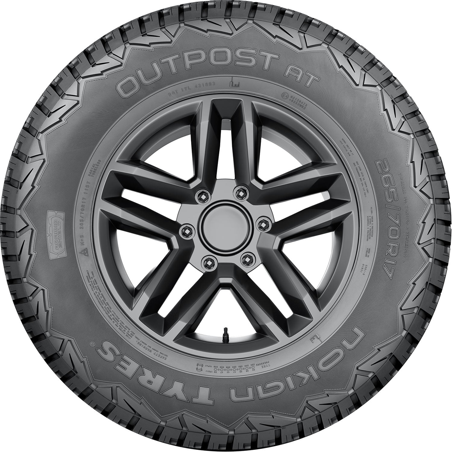 Nokian Outpost AT All Terrain LT275/65R20 126/123S E Light Truck Tire Fits: 2020-23 GMC Sierra 2500 HD AT4, 2011-22 Ford F-250 Super Duty Lariat