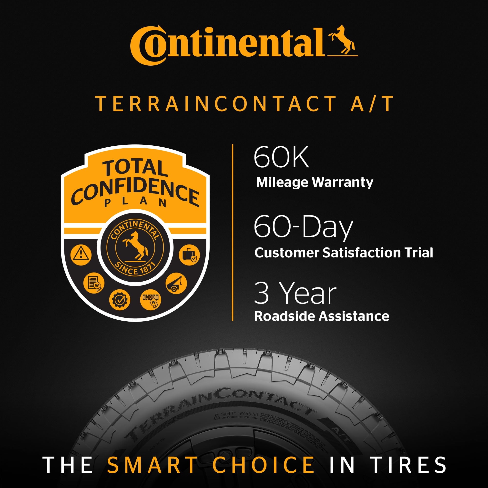 Continental TerrainContact A/T All Terrain 265/60R18 110T Light Truck Tire