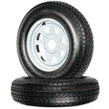 eCustomrim 2-Pack Trailer Tire Rim ST205/75D15 Load C 15 Inch 5 Lug White Wheel