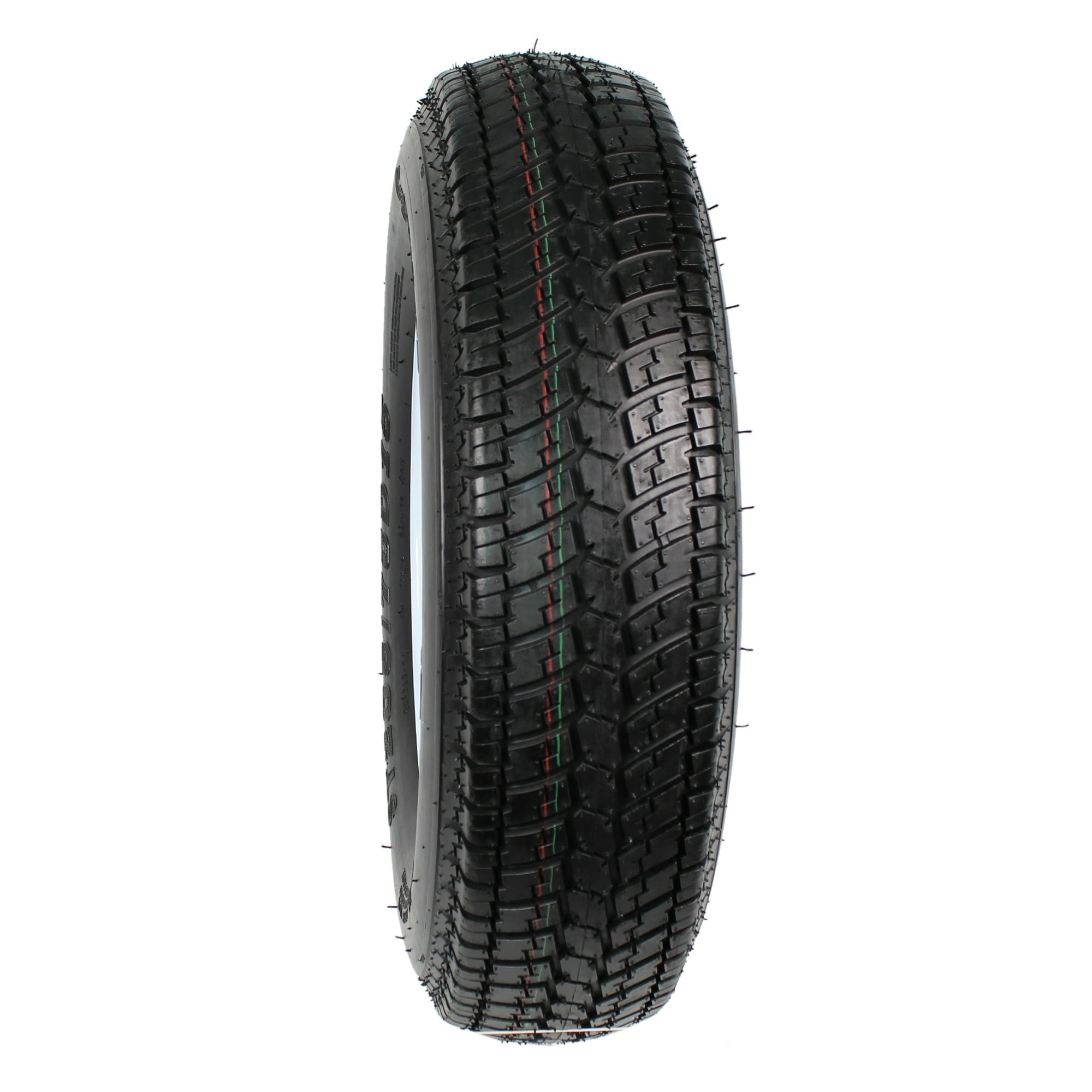 eCustomrim 2-Pack Trailer Tire Rim ST205/75D15 Load C 15 Inch 5 Lug White Wheel