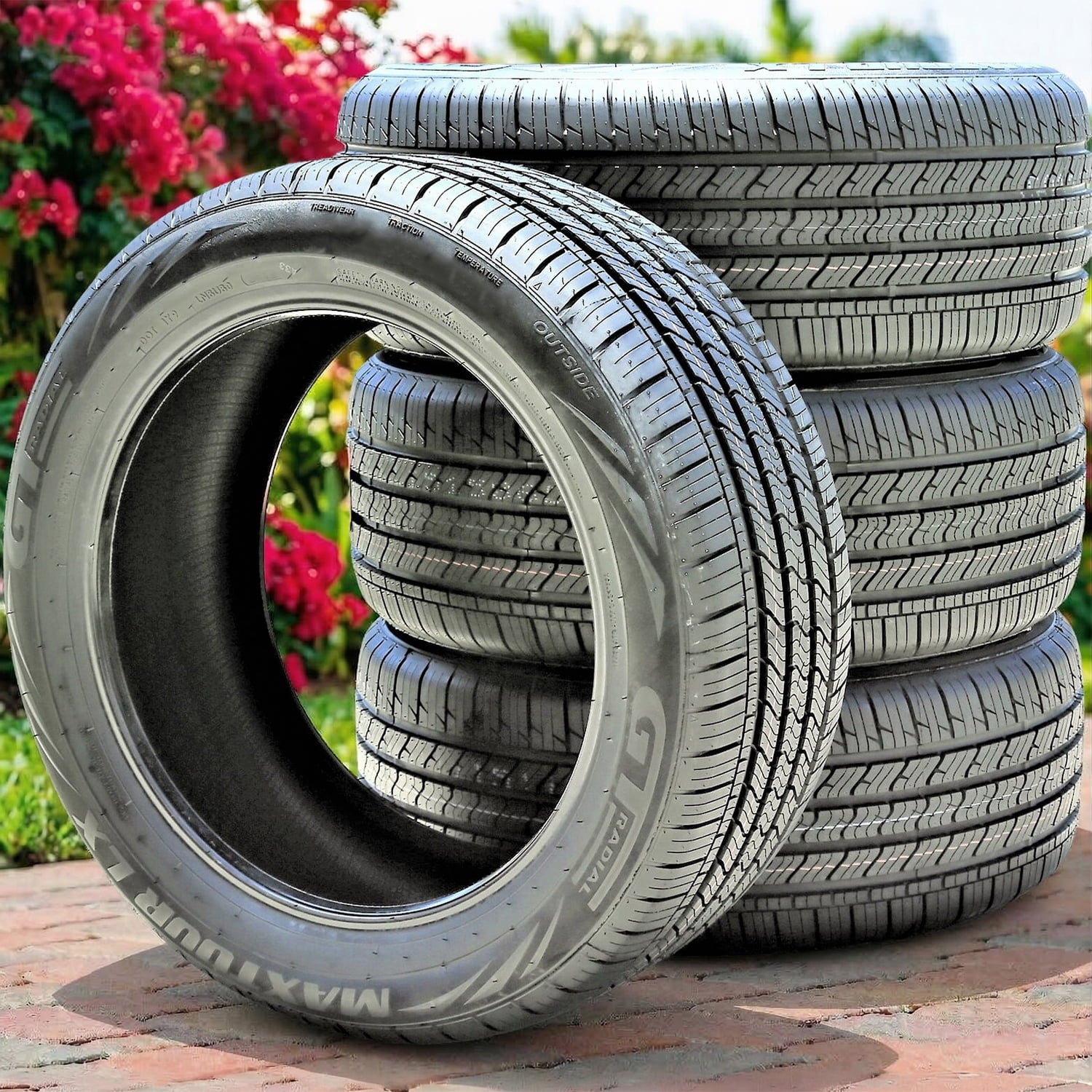 Pair of 2 (TWO) GT Radial Maxtour LX 215/60R16 95V A/S All Season Tires Fits: 2011-15 Chevrolet Cruze LT, 2012 Nissan Altima SL