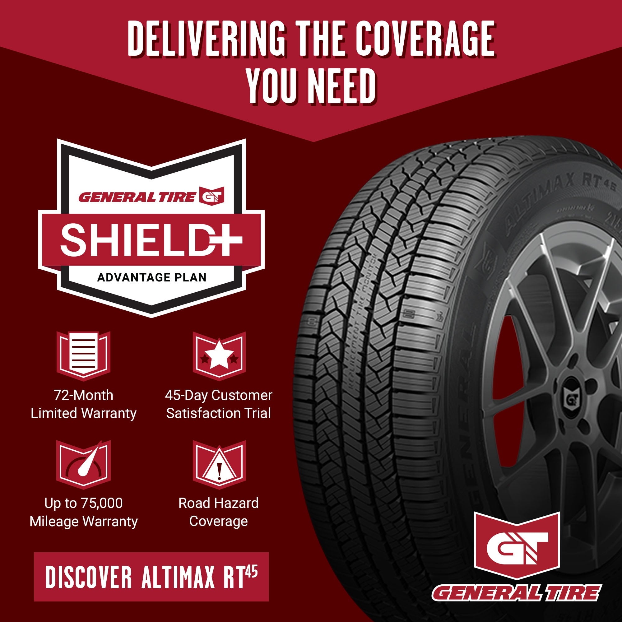 General AltiMAX RT45 All Season 215/45R17 91V XL Passenger Tire