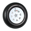 eCustomrim Trailer Tire Rim ST205/75D15 205/75 D LRC 4.5 in. Bolt Hole White Spoke Wheel