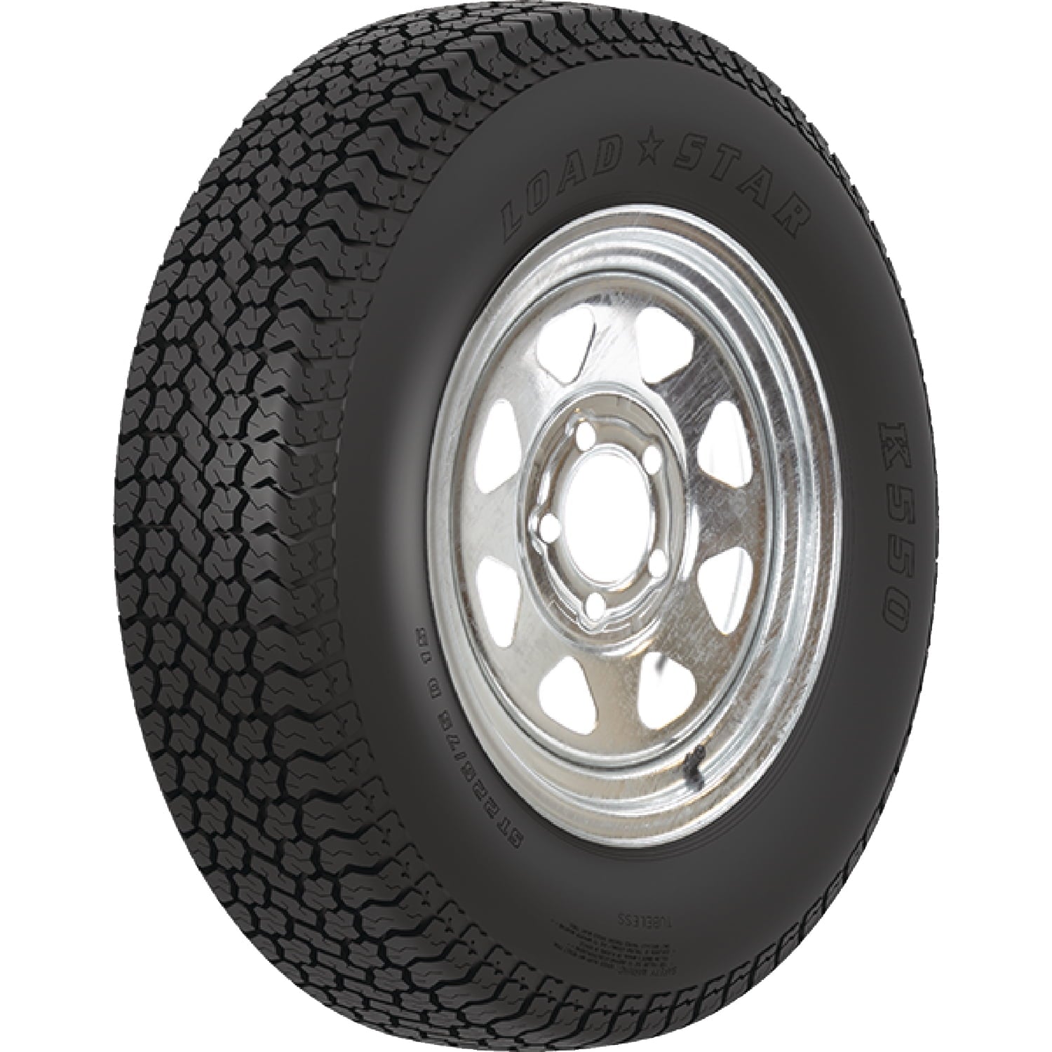 Loadstar Bias Tire and Wheel (Rim) Assembly ST215/75D-14 5 Hole C Ply