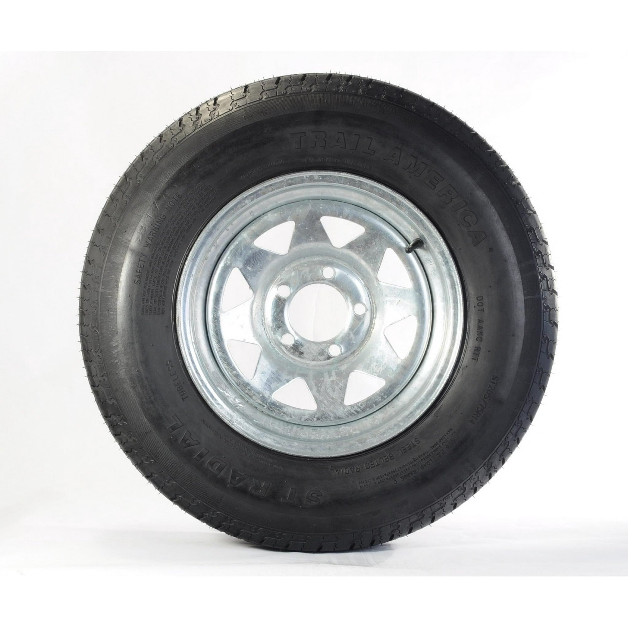 Loadstar Bias Tire and Wheel (Rim) Assembly ST215/75D-14 5 Hole C Ply