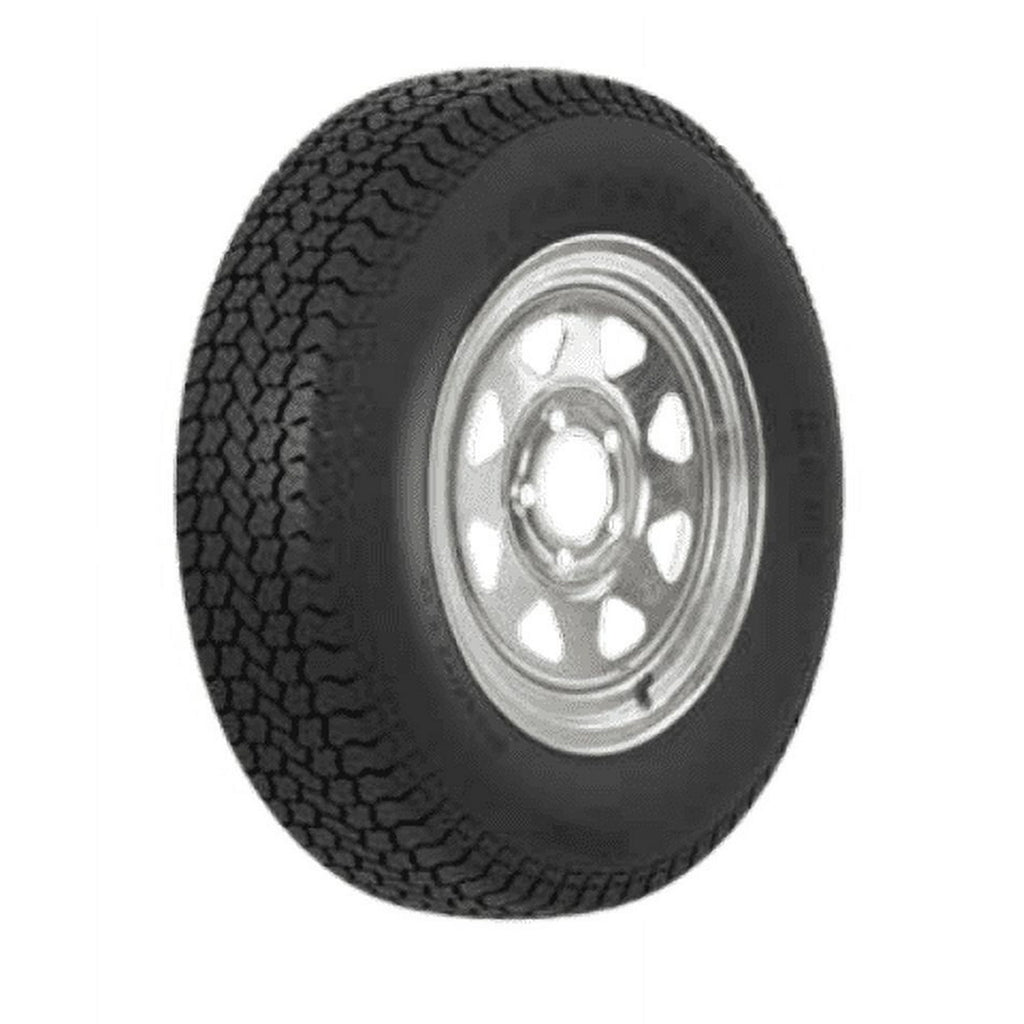 eCustomRim Trailer Tire On Rim ST205/75D14 205/75 14 in. LRC 5 Bolt Galvanized Spoke Wheel