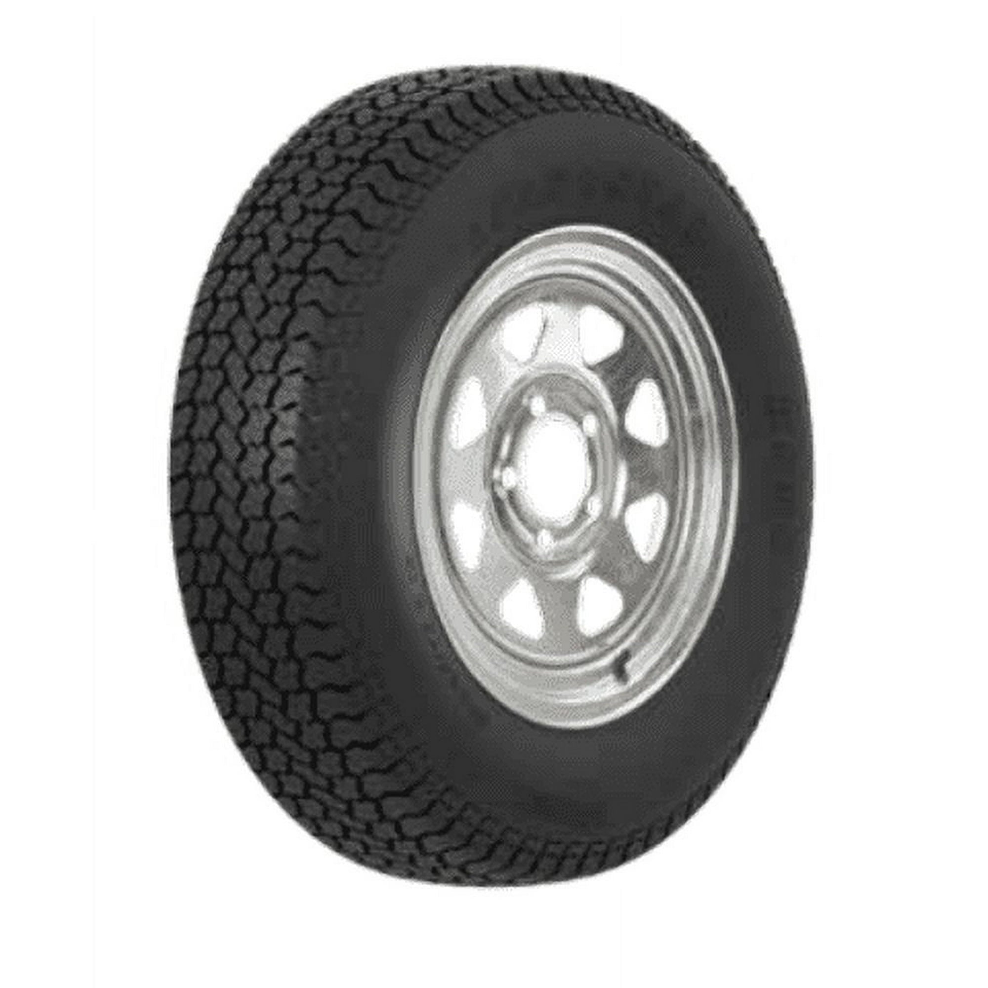 eCustomRim Trailer Tire On Rim ST205/75D14 205/75 14 in. LRC 5 Bolt Galvanized Spoke Wheel