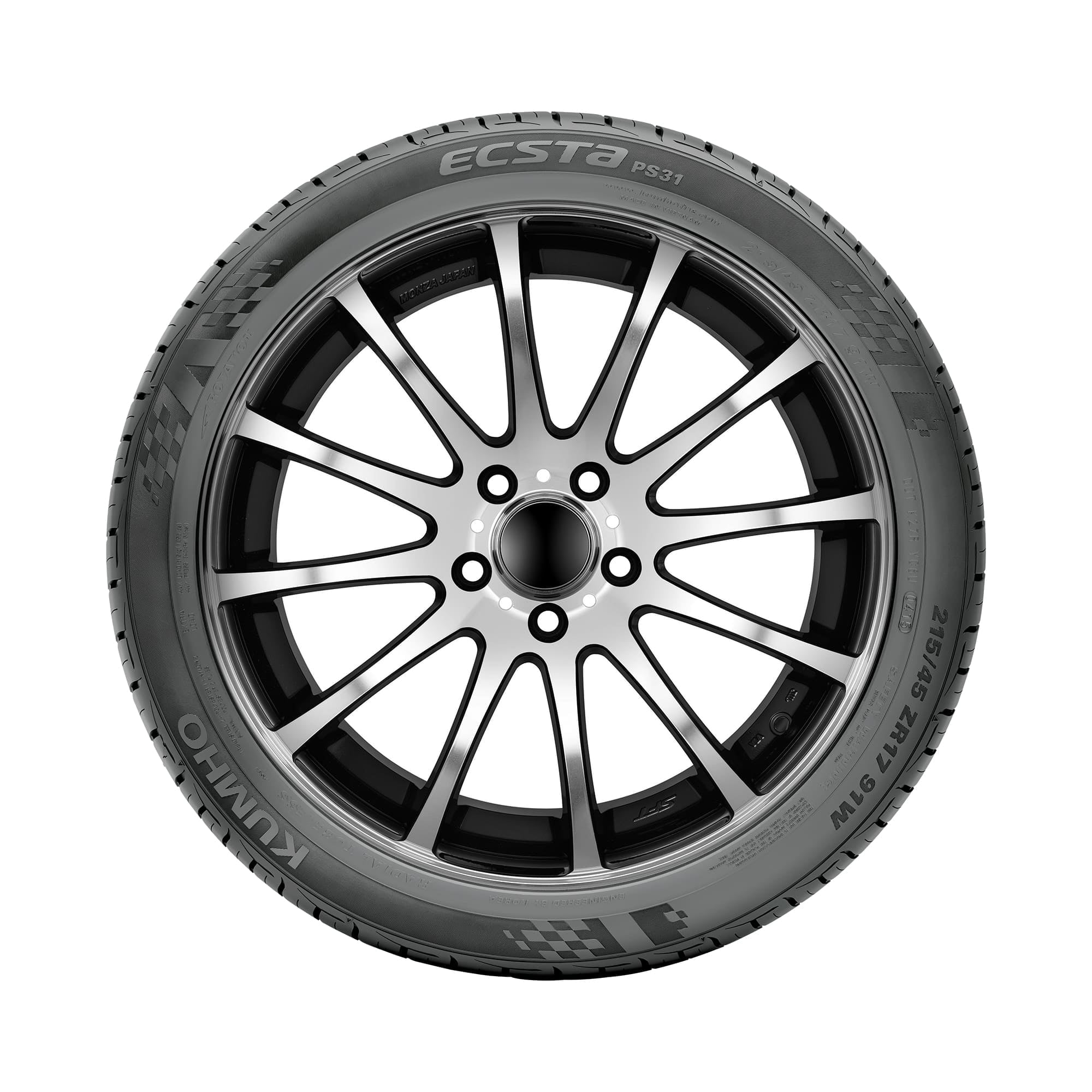 Kumho Tire Kumho Ecsta PS31 Summer Performance Tire - 225/45R18 91W Fits: 2011-15 Chevrolet Cruze LTZ, 2012 Toyota Camry XLE