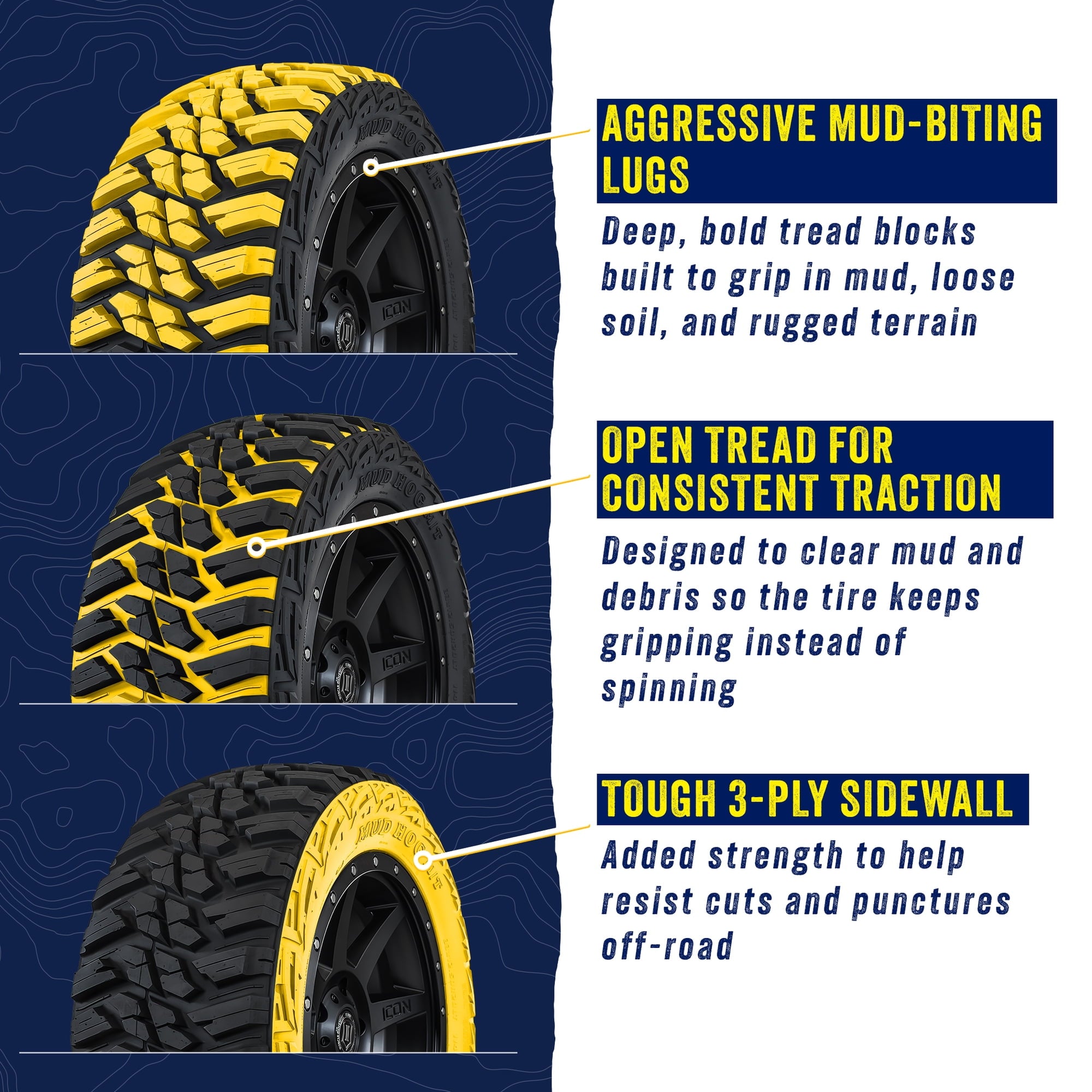 Kanati Tires Kanati Mud Hog Mud Terrain LT275/65R18 123/120Q E Light Truck Tire