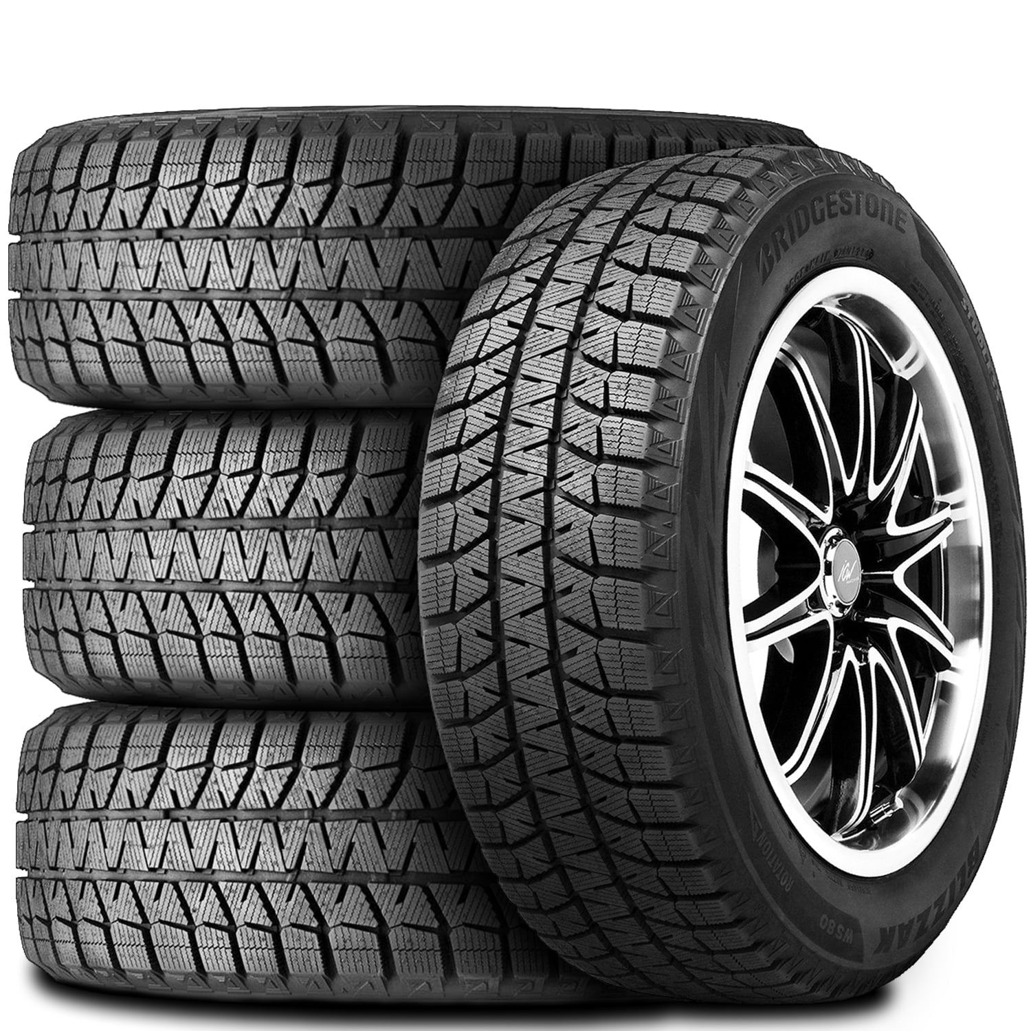 Bridgestone Blizzak WS80 Winter 245/50R18 104H XL Passenger Tire Fits: 2006-07 Buick Lucerne CXS, 2008-11 Buick Lucerne Super