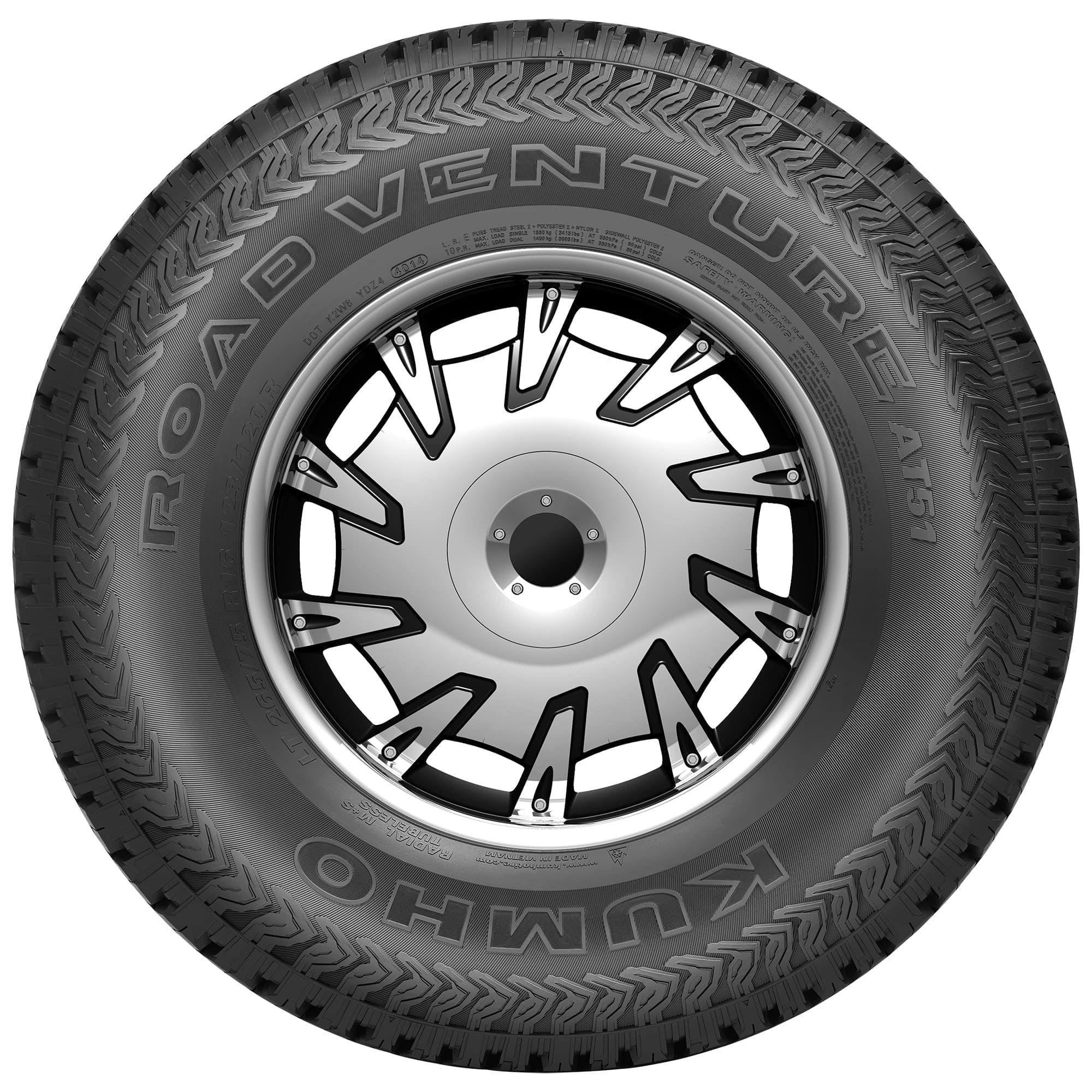 Kumho Tire Kumho Road Venture AT51 All Terrain 265/75R16 114T Light Truck Tire