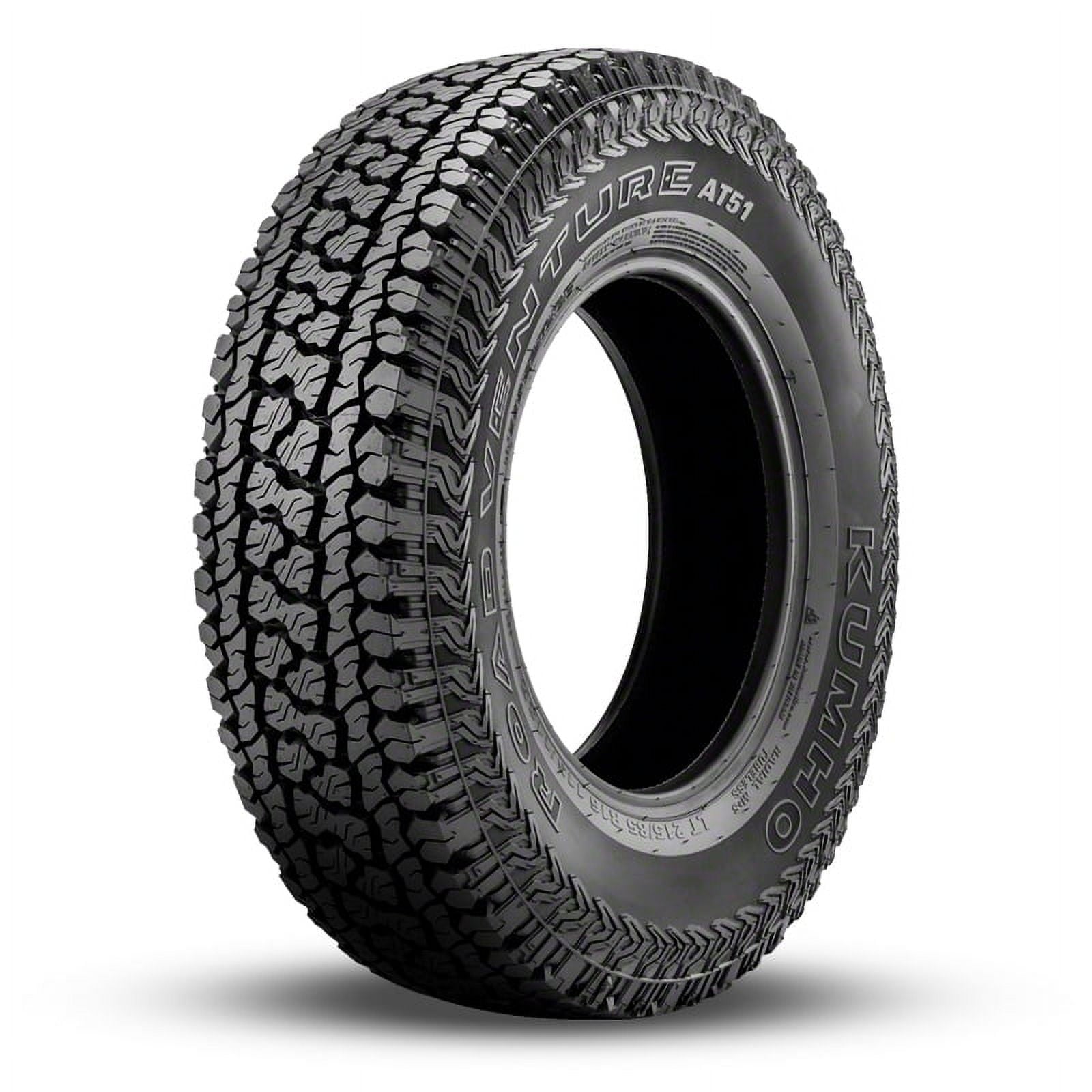Kumho Tire Kumho Road Venture AT51 All Terrain 275/65R18 114T Light Truck Tire Fits: 2019-23 Chevrolet Silverado 1500 LT Trail Boss, 2004-14 Ford F-150 FX4