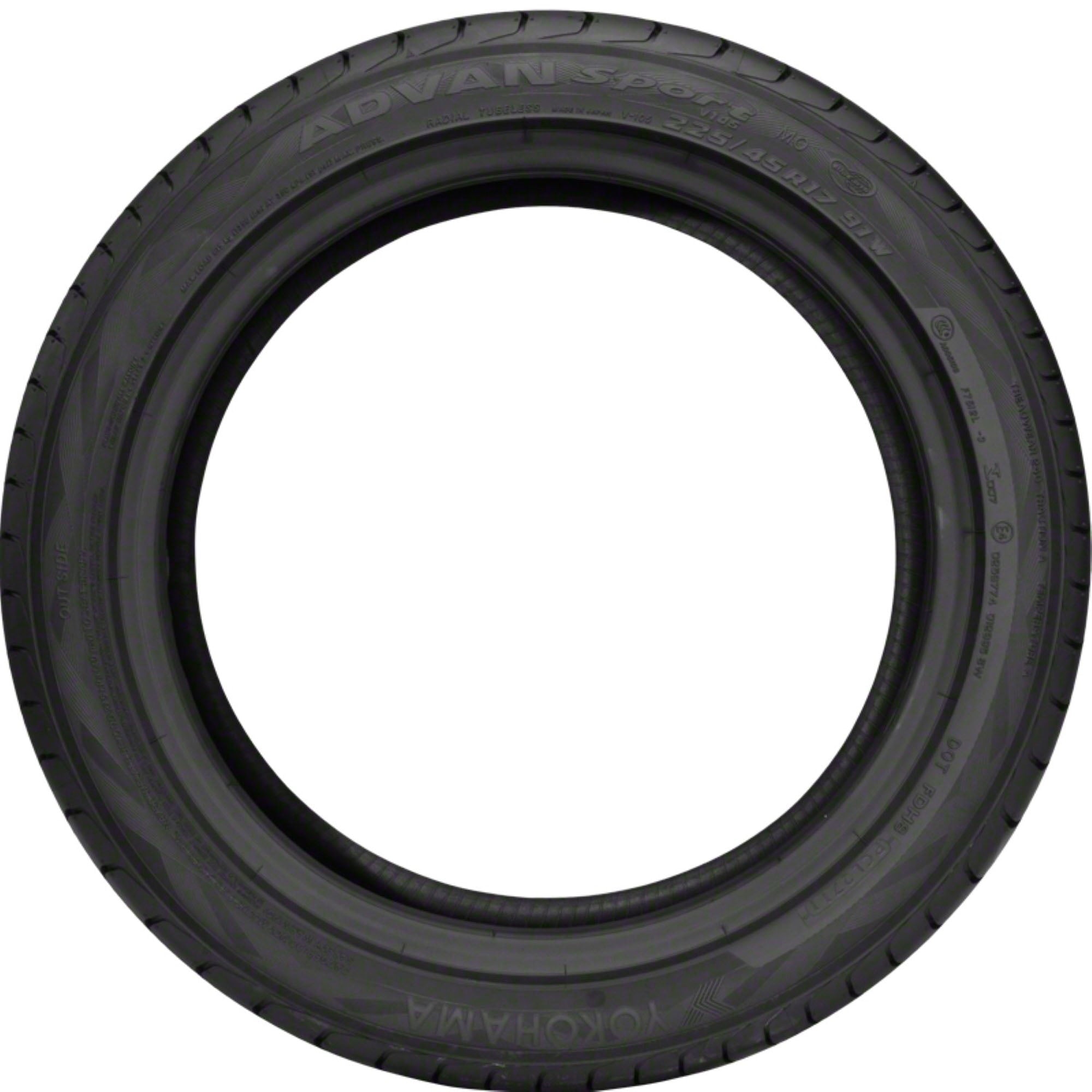 Yokohama Advan Sport V105 UHP 255/30R20 (92Y) XL Passenger Tire Fits: 2016-23 Audi TTS Quattro Base, 2018 Lamborghini Aventador LP740-4 S