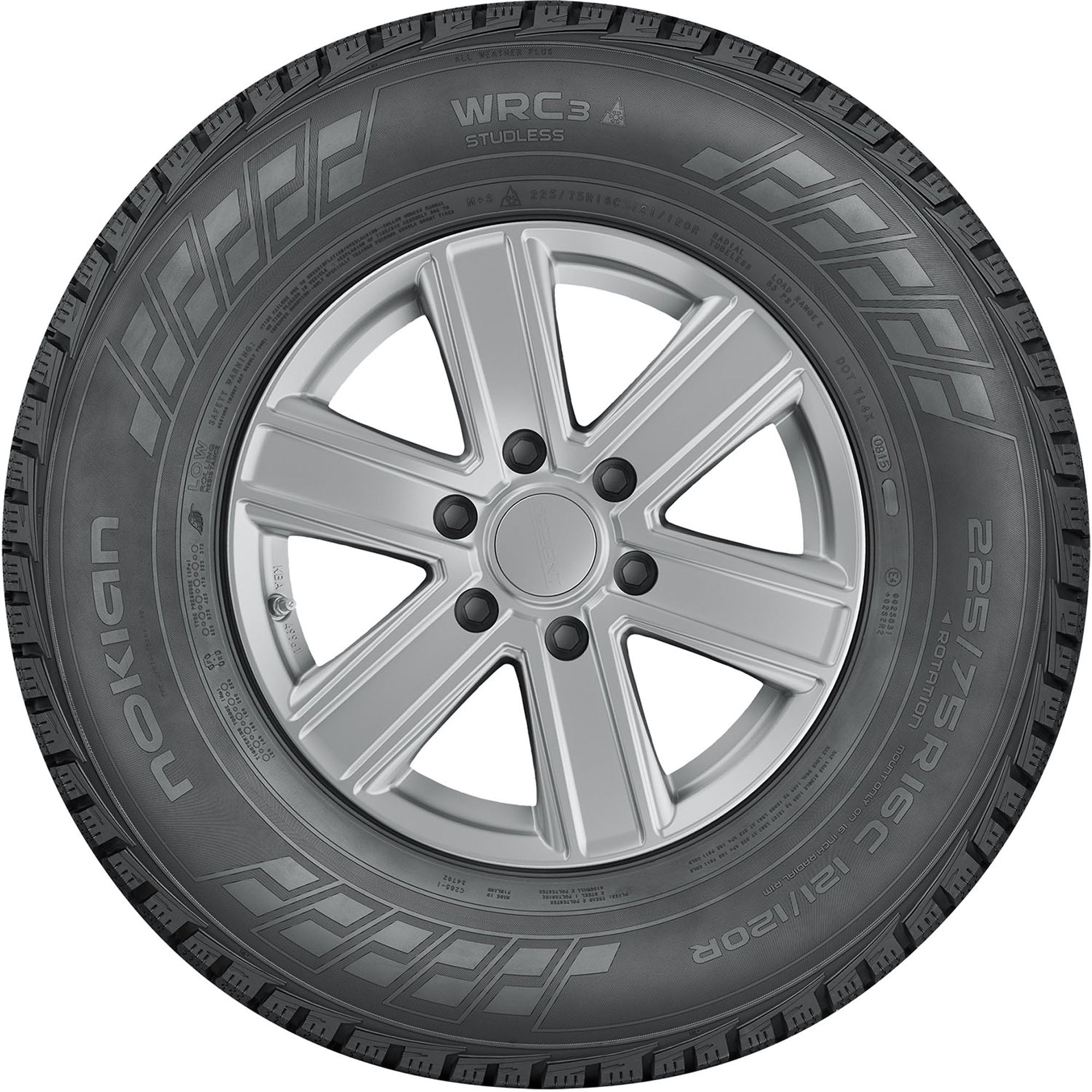 Nokian WR C3 All Weather LT235/65R16C 121/119R E Light Truck Tire Fits: 2019-22 Mercedes-Benz Sprinter 3500 Base, 2008 Suzuki XL-7 JX