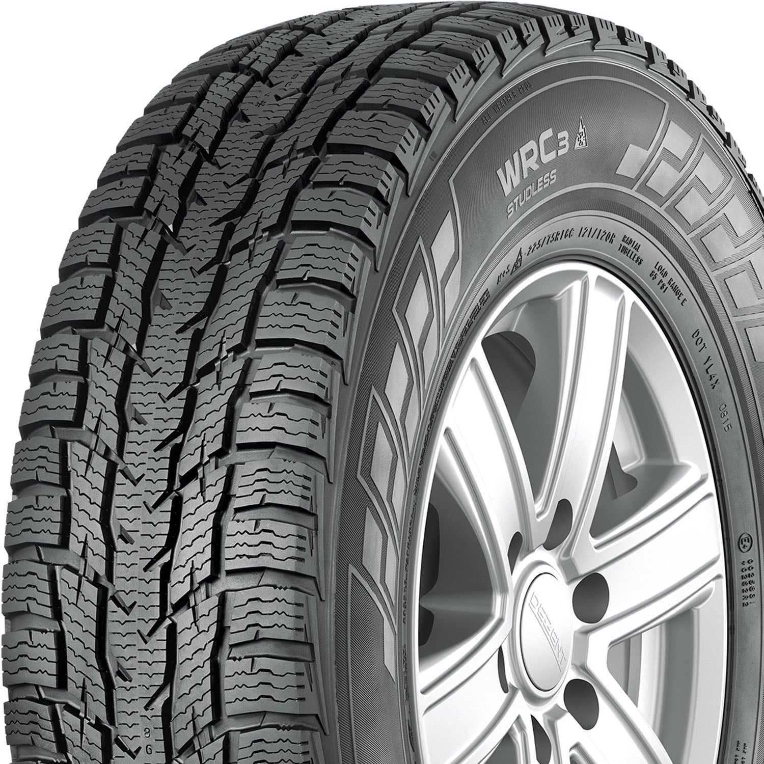 Nokian WR C3 All Weather LT235/65R16C 121/119R E Light Truck Tire Fits: 2019-22 Mercedes-Benz Sprinter 3500 Base, 2008 Suzuki XL-7 JX
