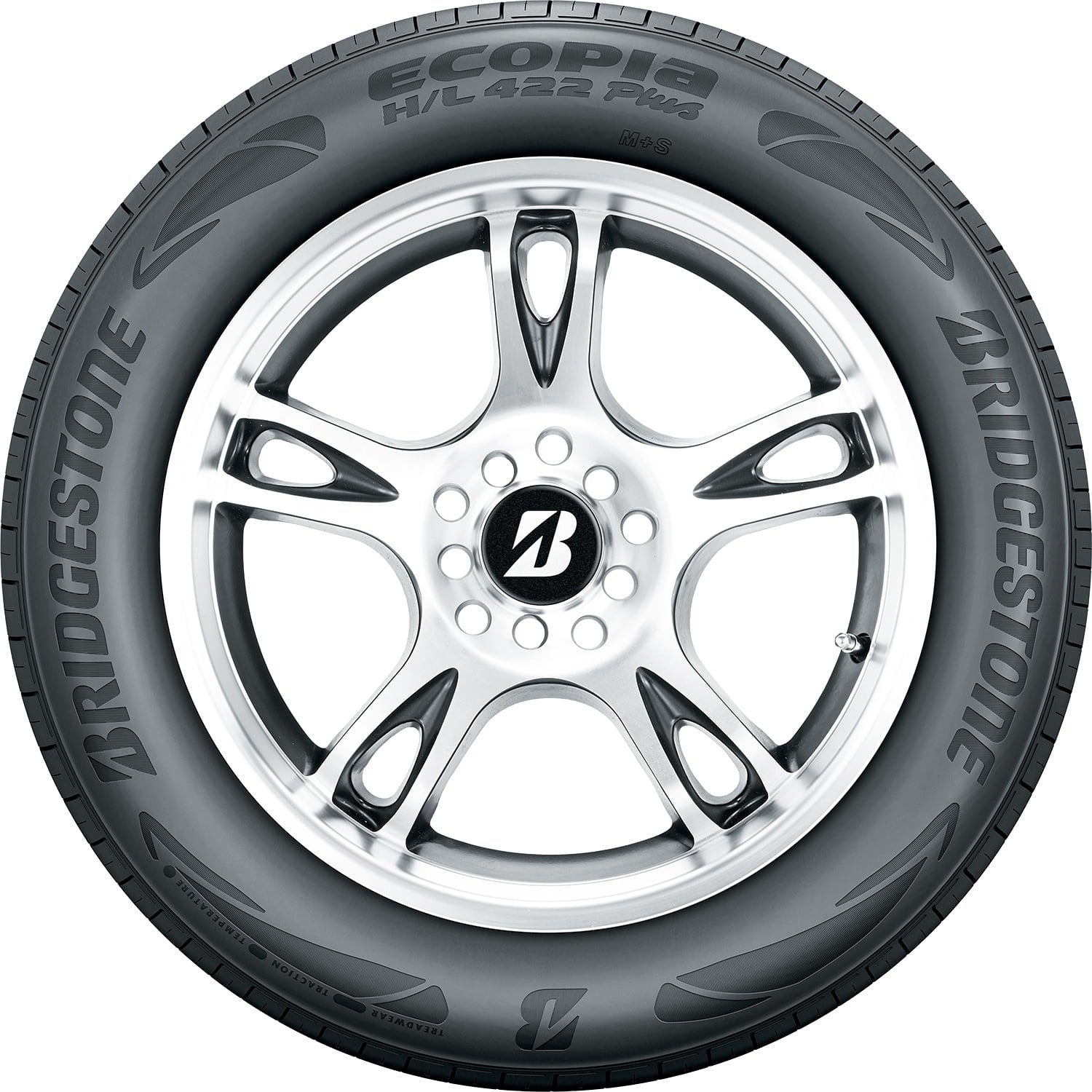 Bridgestone Ecopia H/L 422 Plus All Season 225/60R17 99H Passenger Tire Fits: 2018-23 Subaru Crosstrek Convenience, 2019-21 Subaru Forester Convenience